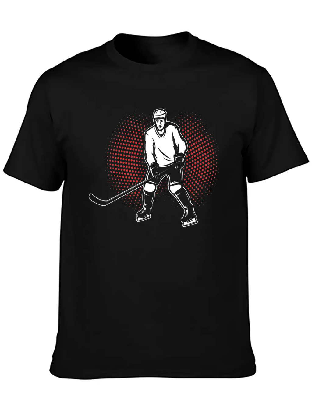 Retro Ice Hockey Player Unisex Casual T-Shirt – Clean Design For Daily Comfort