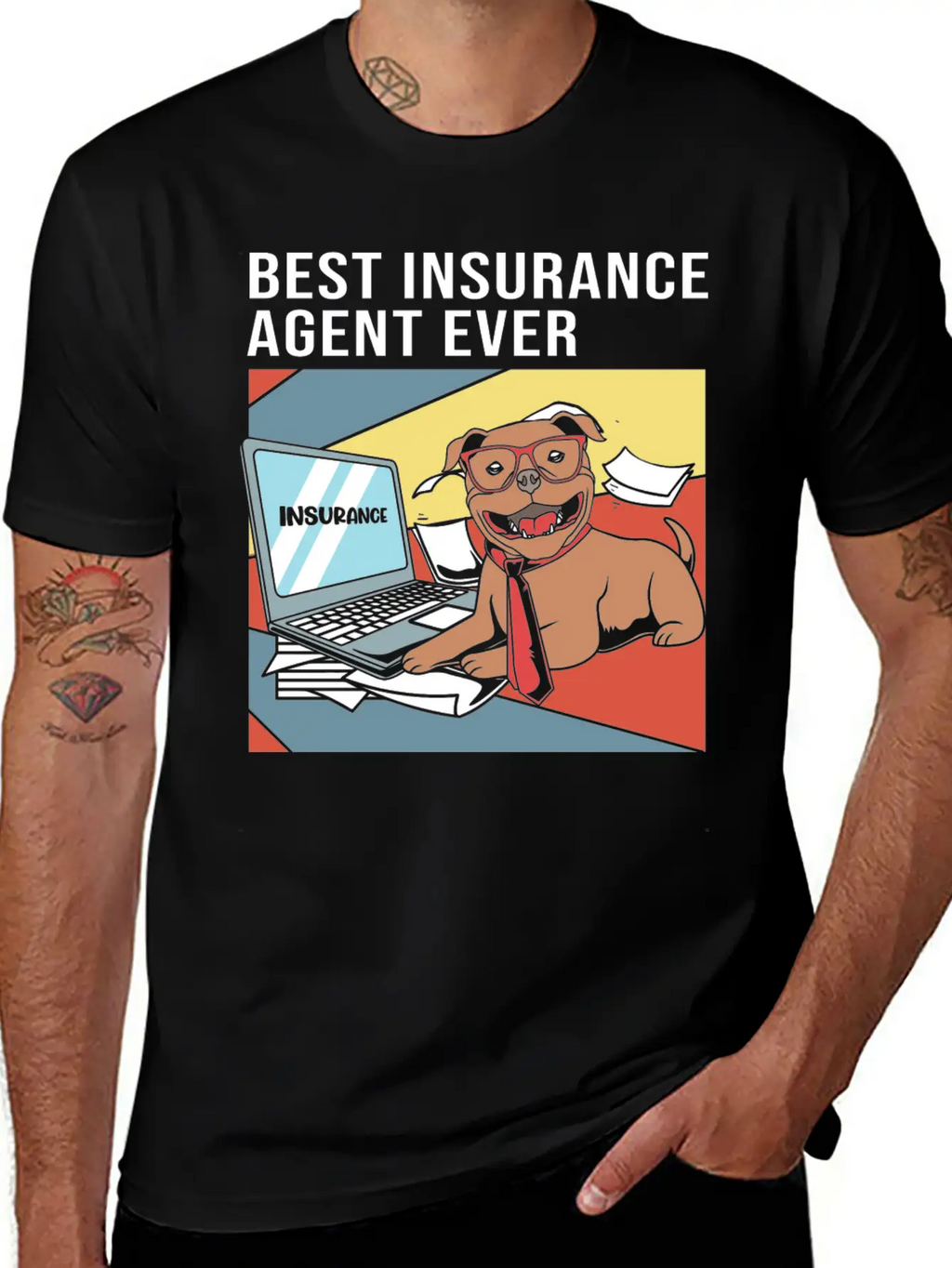 Retro Insurance Broker Best Insurance Agent Ever Unisex Short Sleeve Soft Cotton T-Shirt – Casual Everyday Wear