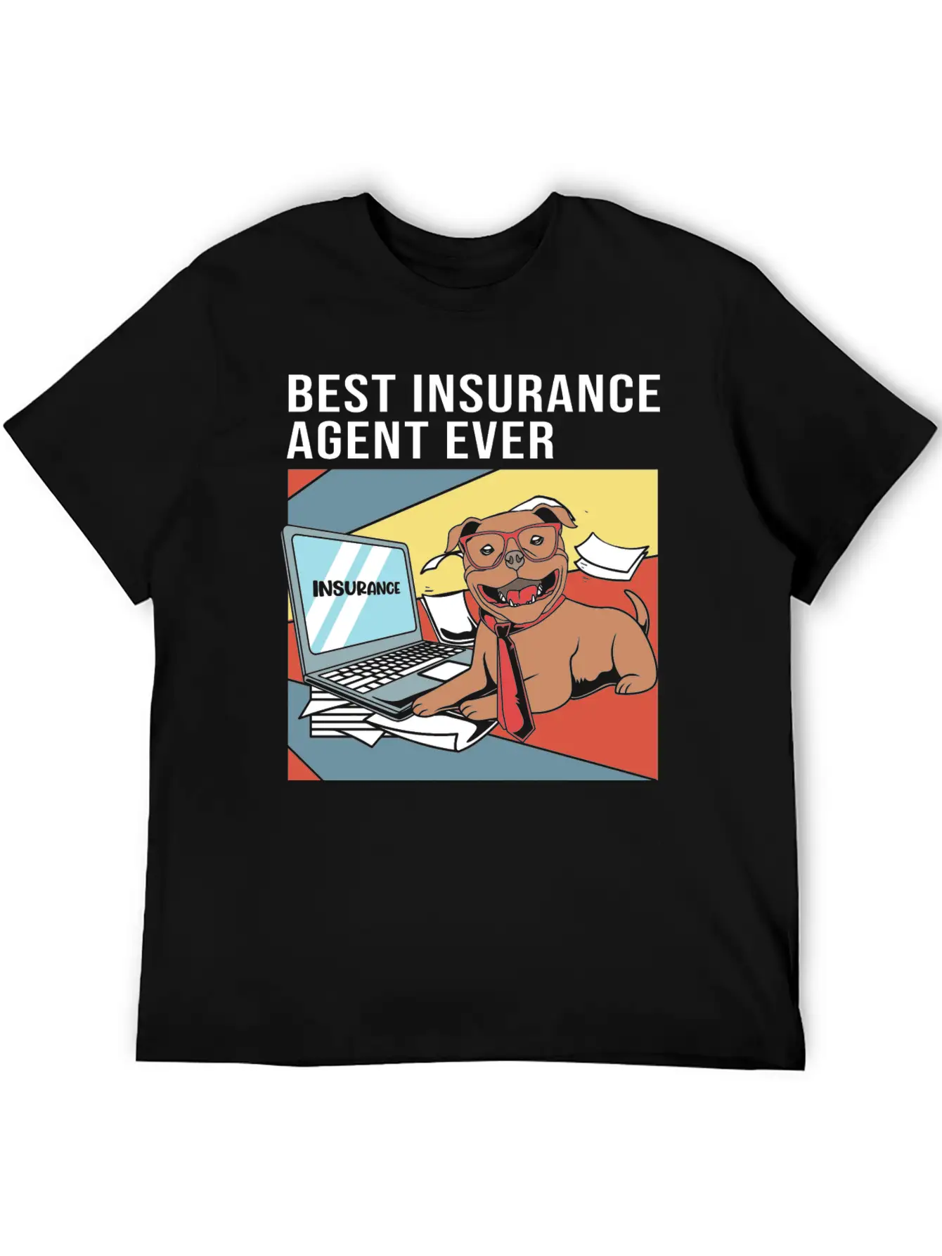 Retro Insurance Broker Best Insurance Agent Ever Unisex Short Sleeve Soft Cotton T-Shirt – Casual Everyday Wear