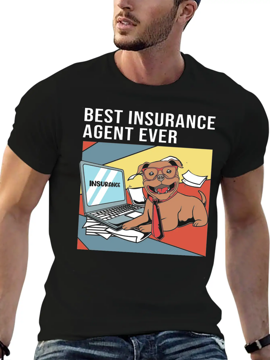 Retro Insurance Broker Best Insurance Agent Ever Unisex Short Sleeve Soft Cotton T-Shirt – Casual Everyday Wear