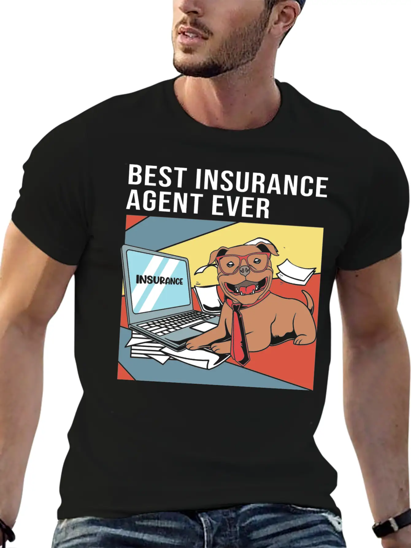 Retro Insurance Broker Best Insurance Agent Ever Unisex Short Sleeve Soft Cotton T-Shirt – Casual Everyday Wear