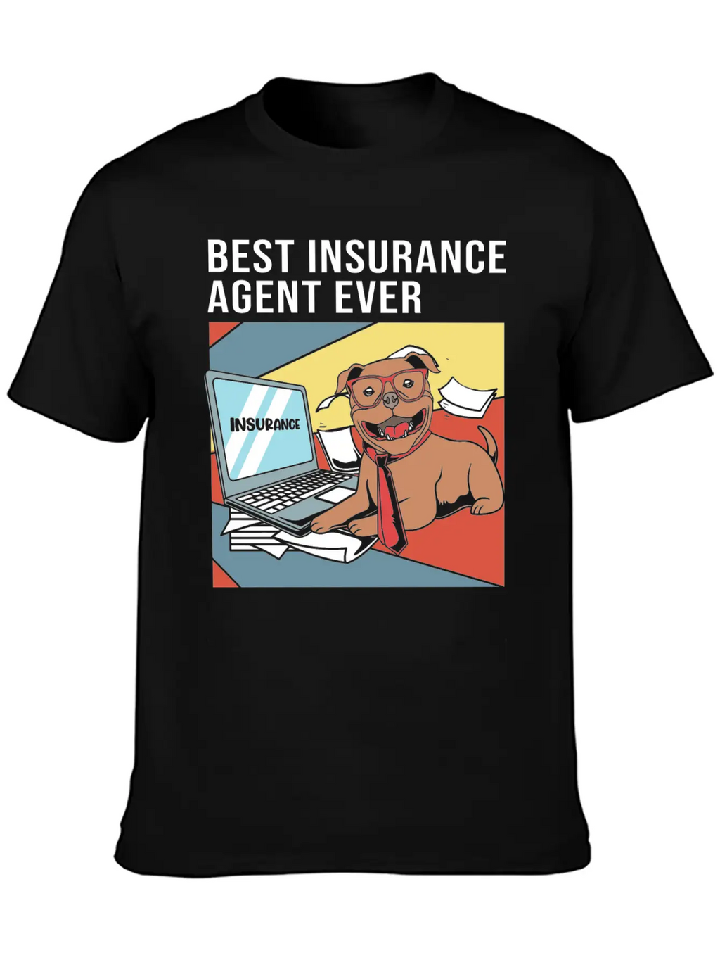 Retro Insurance Broker Best Insurance Agent Ever Unisex Short Sleeve Soft Cotton T-Shirt – Casual Everyday Wear