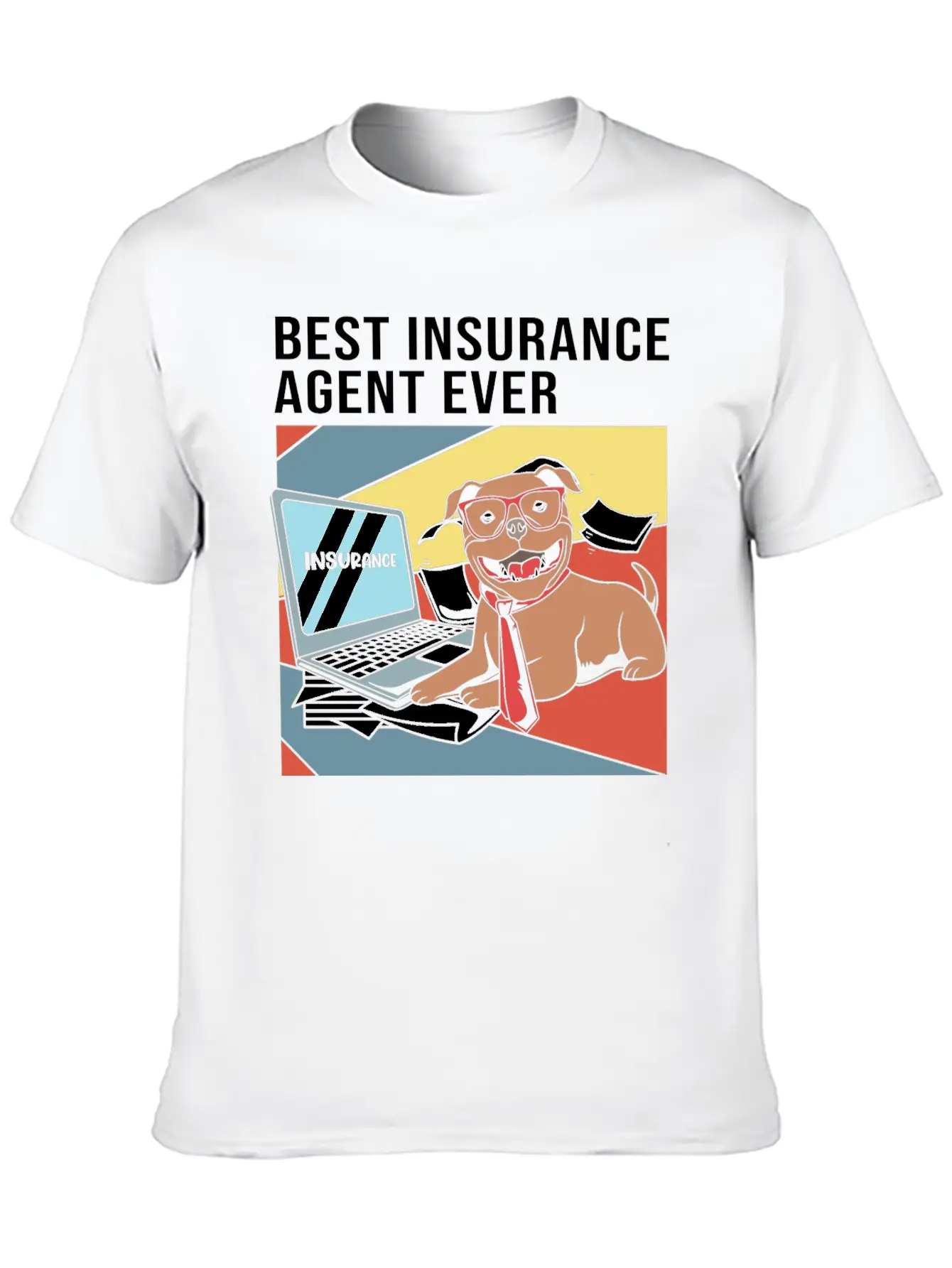 Retro Insurance Broker Best Insurance Agent Ever Unisex Short Sleeve Soft Cotton T-Shirt – Casual Everyday Wear