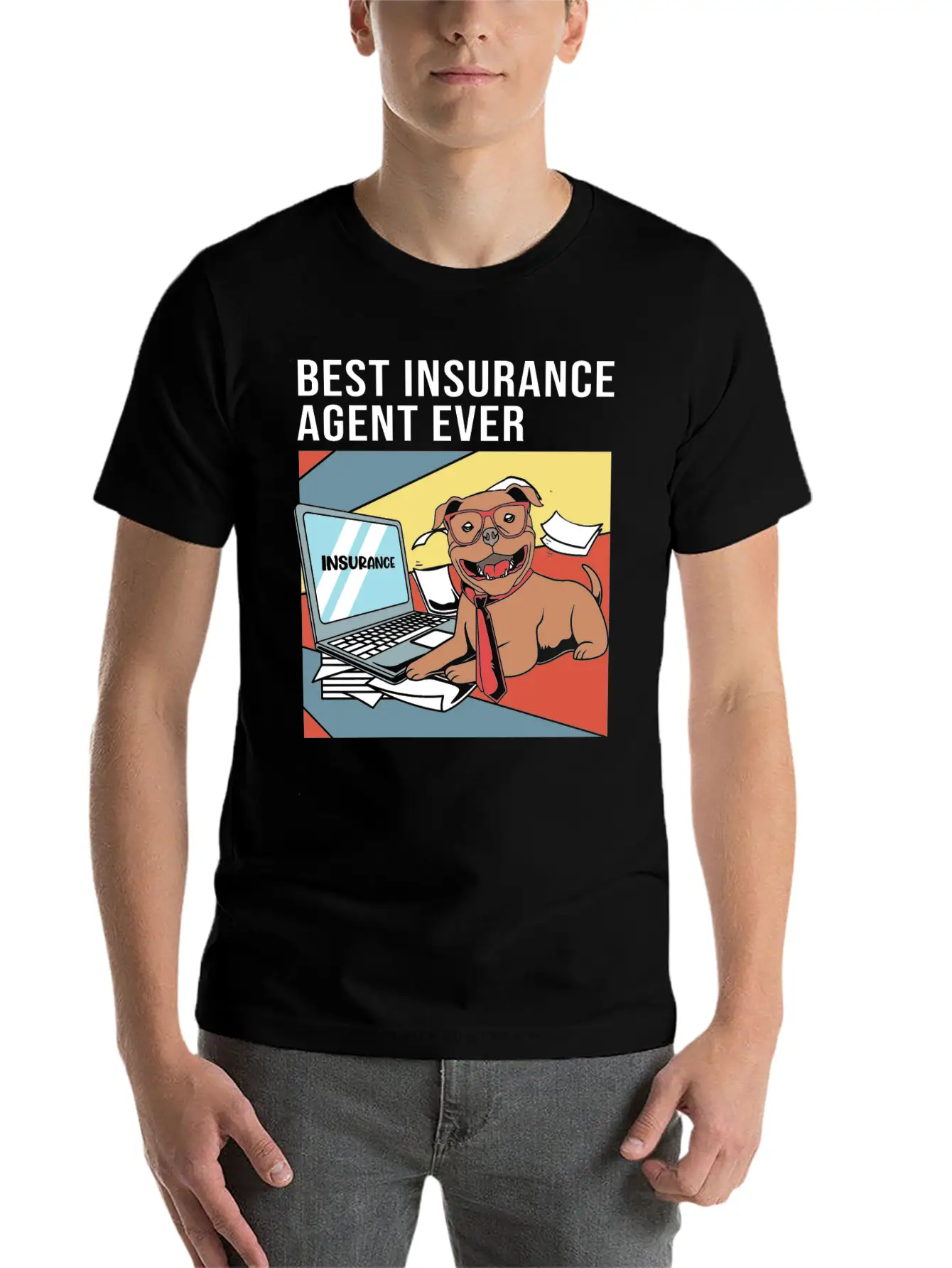 Retro Insurance Broker Best Insurance Agent Ever Unisex Short Sleeve Soft Cotton T-Shirt – Casual Everyday Wear