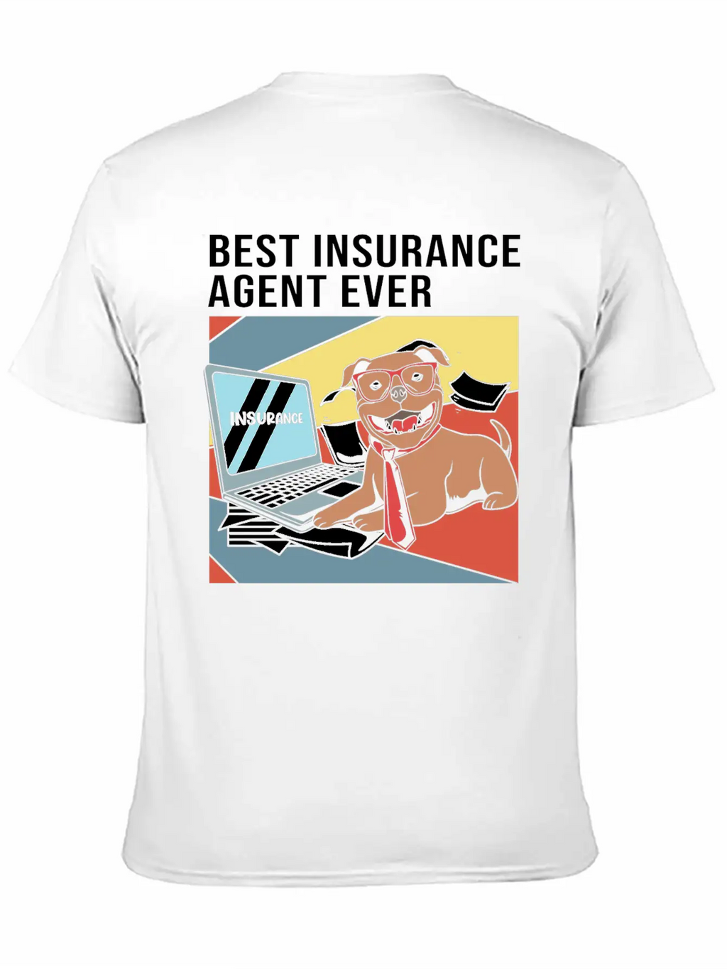 Retro Insurance Broker Best Insurance Agent Ever Unisex Short Sleeve Soft Cotton T-Shirt – Casual Everyday Wear