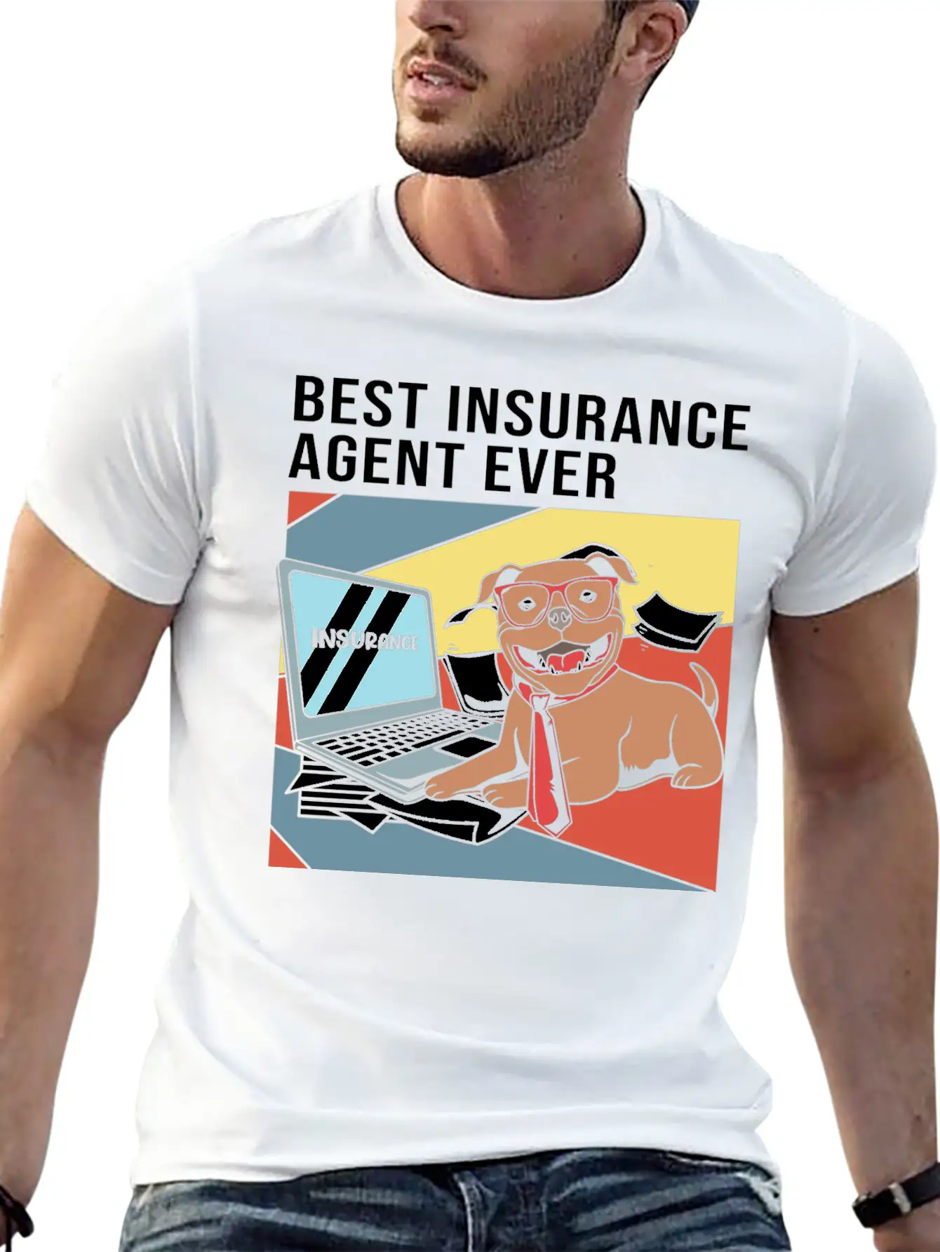 Retro Insurance Broker Best Insurance Agent Ever Unisex Short Sleeve Soft Cotton T-Shirt – Casual Everyday Wear