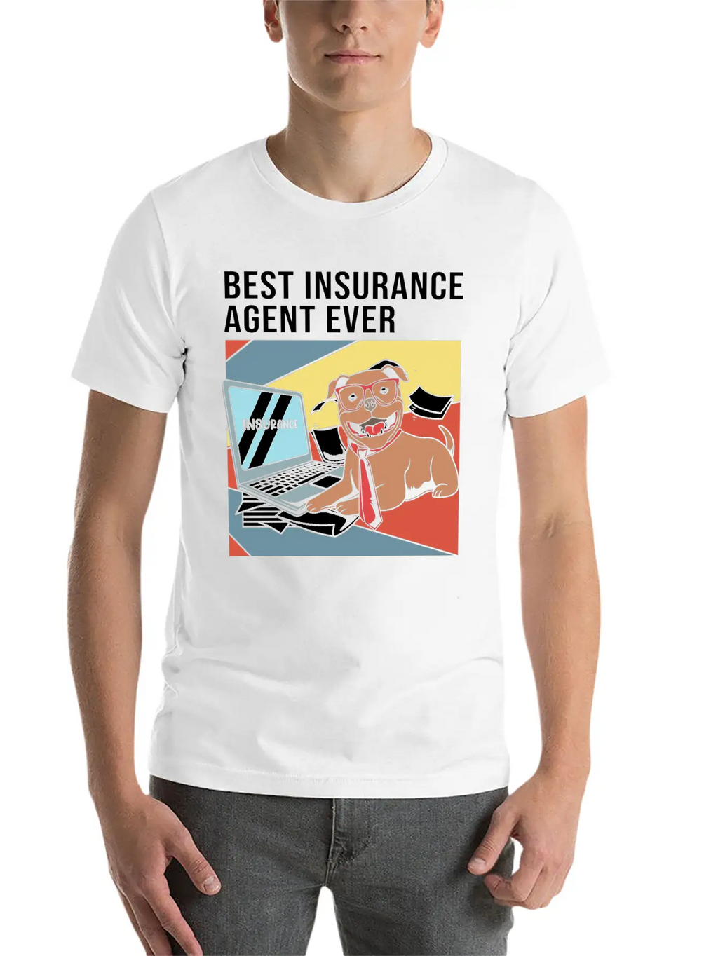 Retro Insurance Broker Best Insurance Agent Ever Unisex Short Sleeve Soft Cotton T-Shirt – Casual Everyday Wear