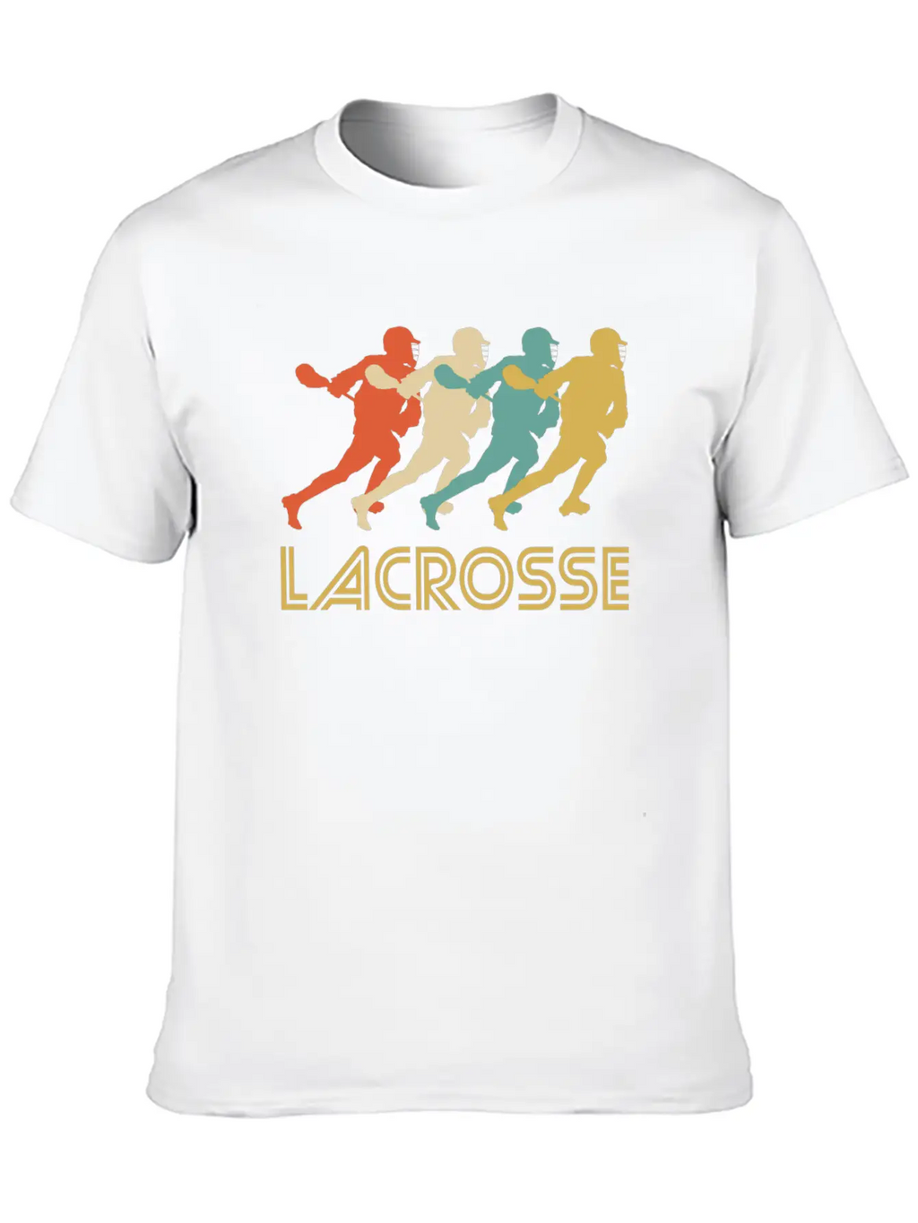 Retro Lacrosse Pop Art Unisex Short Sleeve Soft Cotton T-Shirt – Casual Everyday Wear