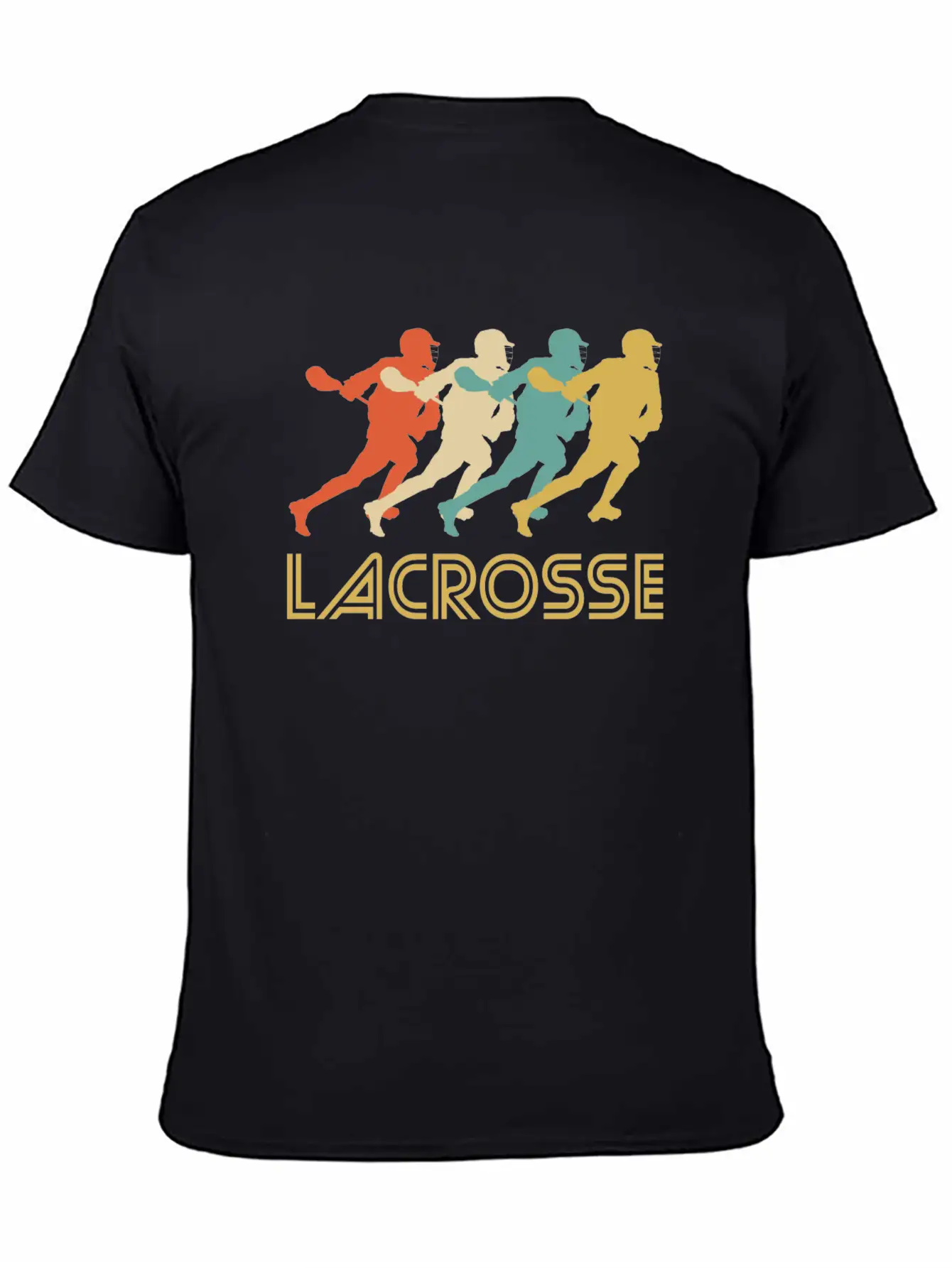 Retro Lacrosse Pop Art Unisex Short Sleeve Soft Cotton T-Shirt – Casual Everyday Wear