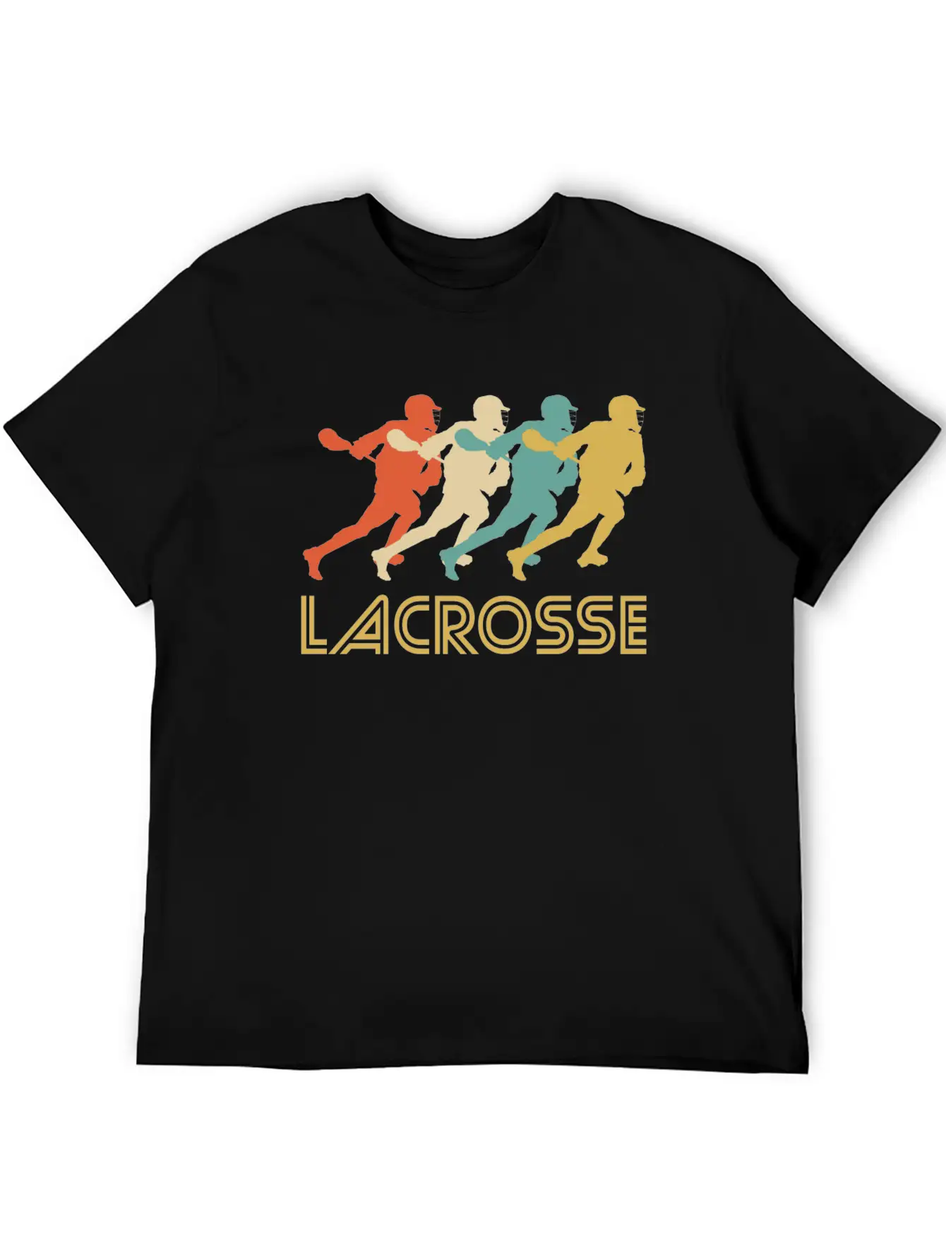 Retro Lacrosse Pop Art Unisex Short Sleeve Soft Cotton T-Shirt – Casual Everyday Wear