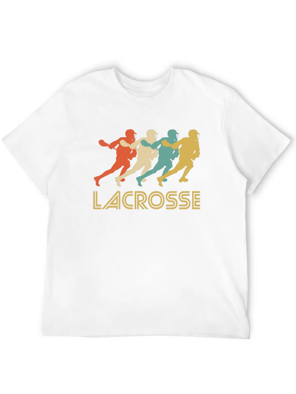 Retro Lacrosse Pop Art Unisex Short Sleeve Soft Cotton T-Shirt – Casual Everyday Wear
