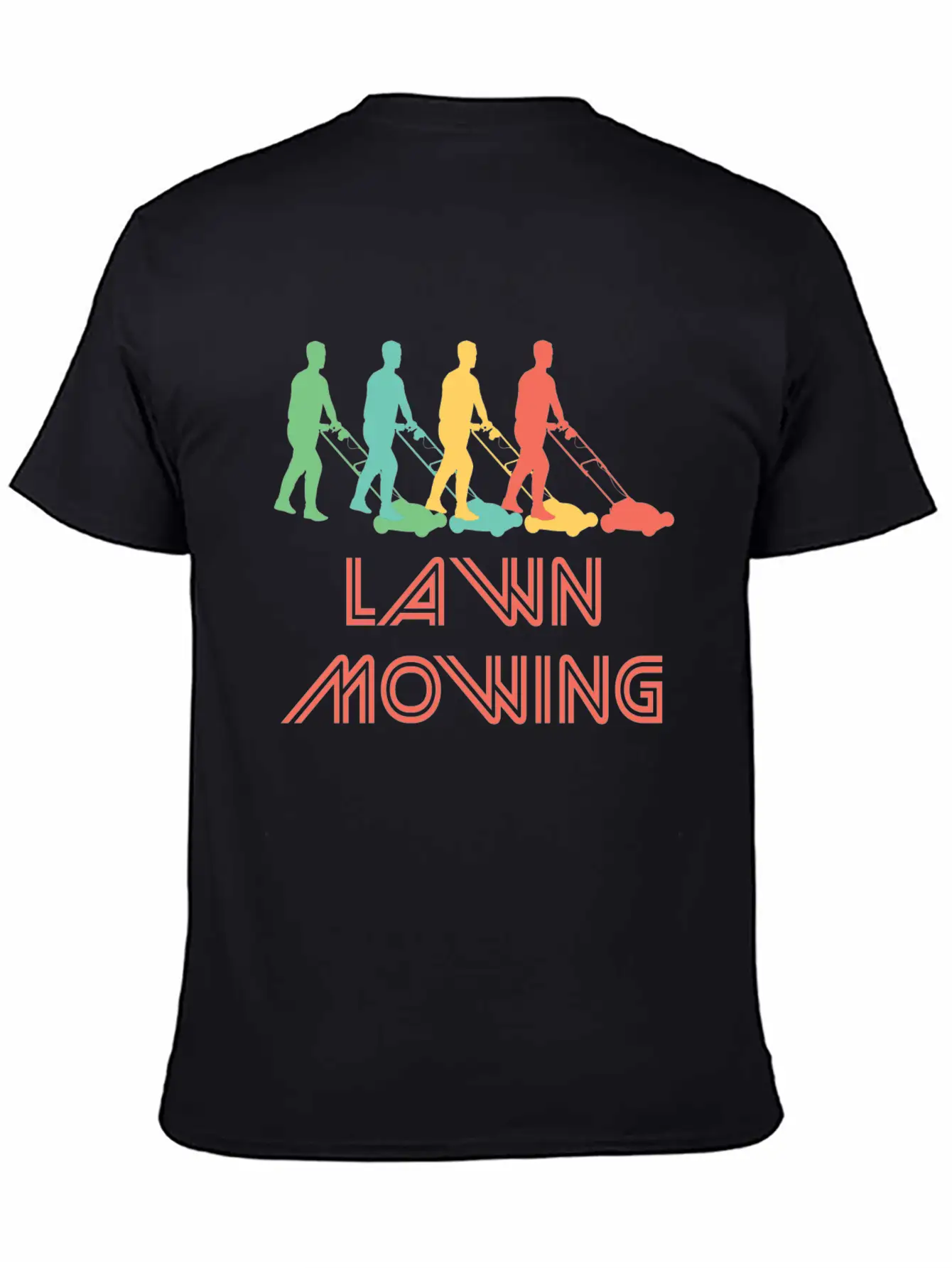 Retro Lawn Mowing Pop Art Essential Cotton Tee For Daily Outfits – Unisex Style