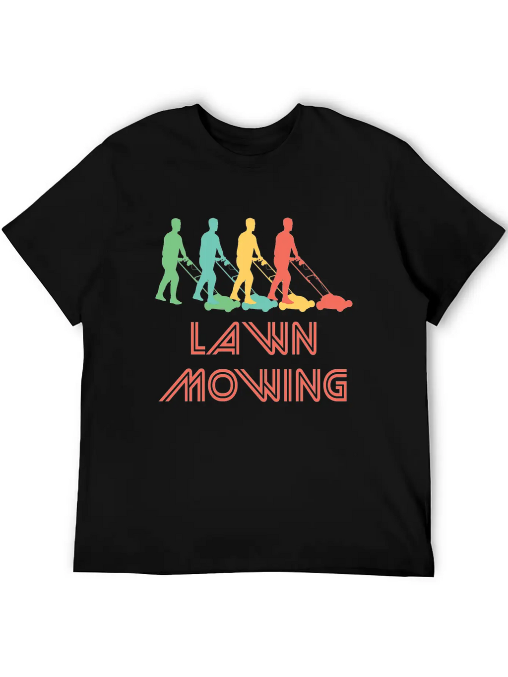 Retro Lawn Mowing Pop Art Essential Cotton Tee For Daily Outfits – Unisex Style