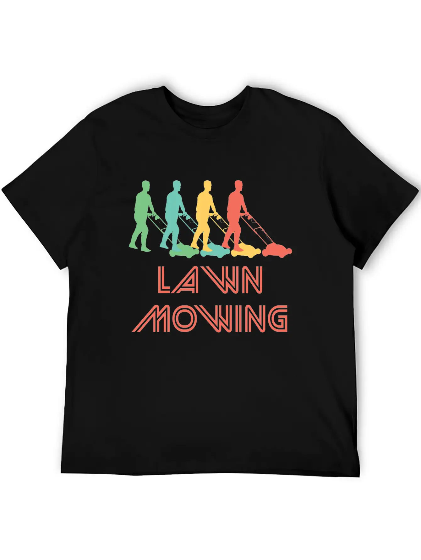 Retro Lawn Mowing Pop Art Essential Cotton Tee For Daily Outfits – Unisex Style