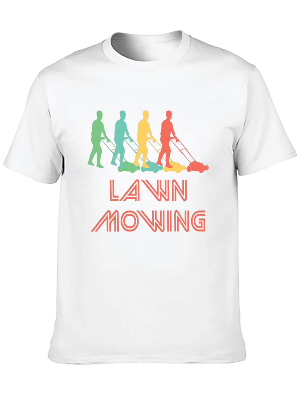 Retro Lawn Mowing Pop Art Essential Cotton Tee For Daily Outfits – Unisex Style