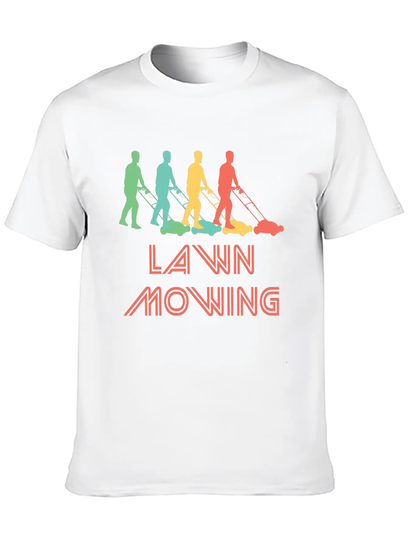 Retro Lawn Mowing Pop Art Essential Cotton Tee For Daily Outfits – Unisex Style
