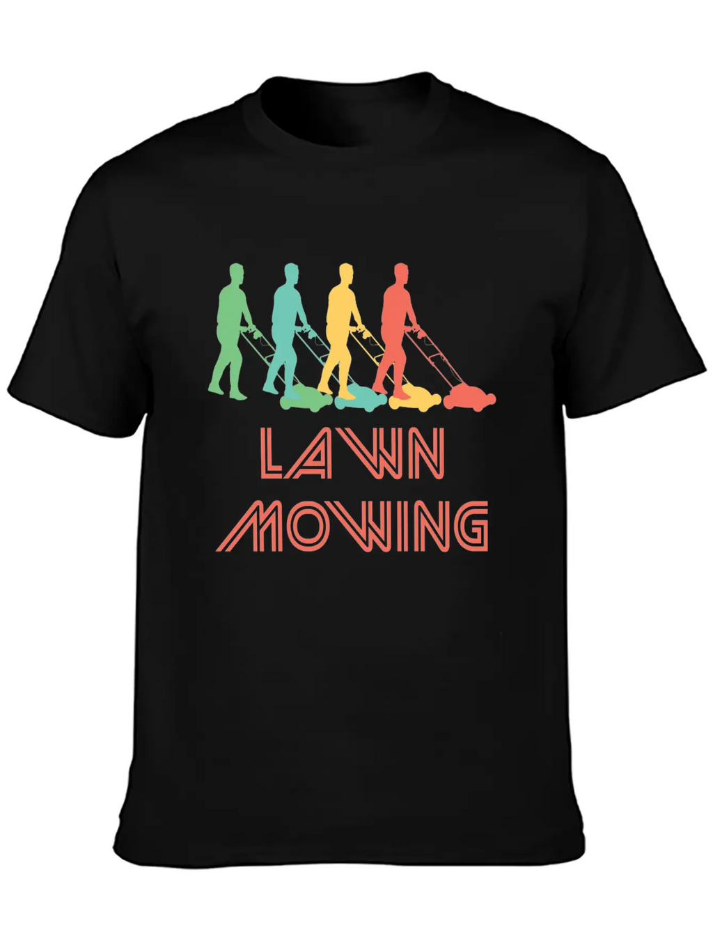 Retro Lawn Mowing Pop Art Essential Cotton Tee For Daily Outfits – Unisex Style