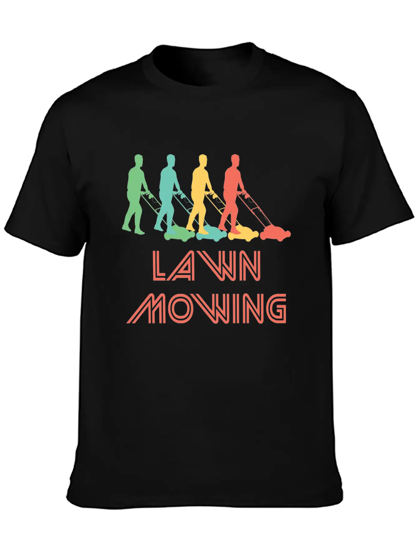 Retro Lawn Mowing Pop Art Essential Cotton Tee For Daily Outfits – Unisex Style