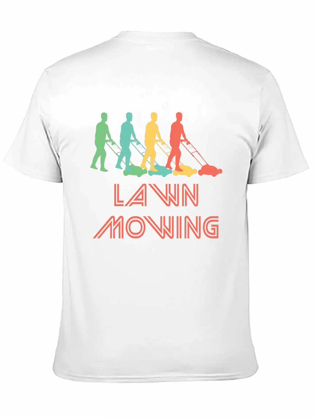 Retro Lawn Mowing Pop Art Essential Cotton Tee For Daily Outfits – Unisex Style