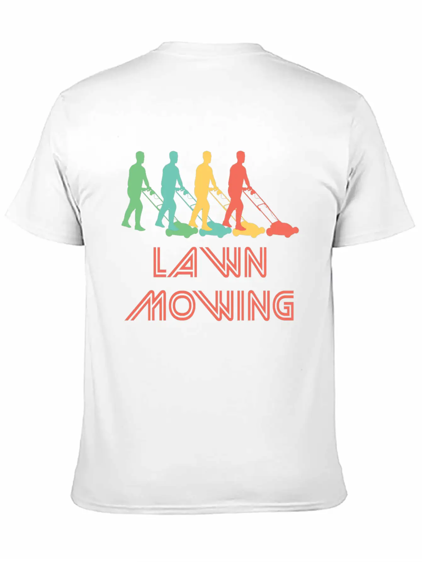 Retro Lawn Mowing Pop Art Essential Cotton Tee For Daily Outfits – Unisex Style