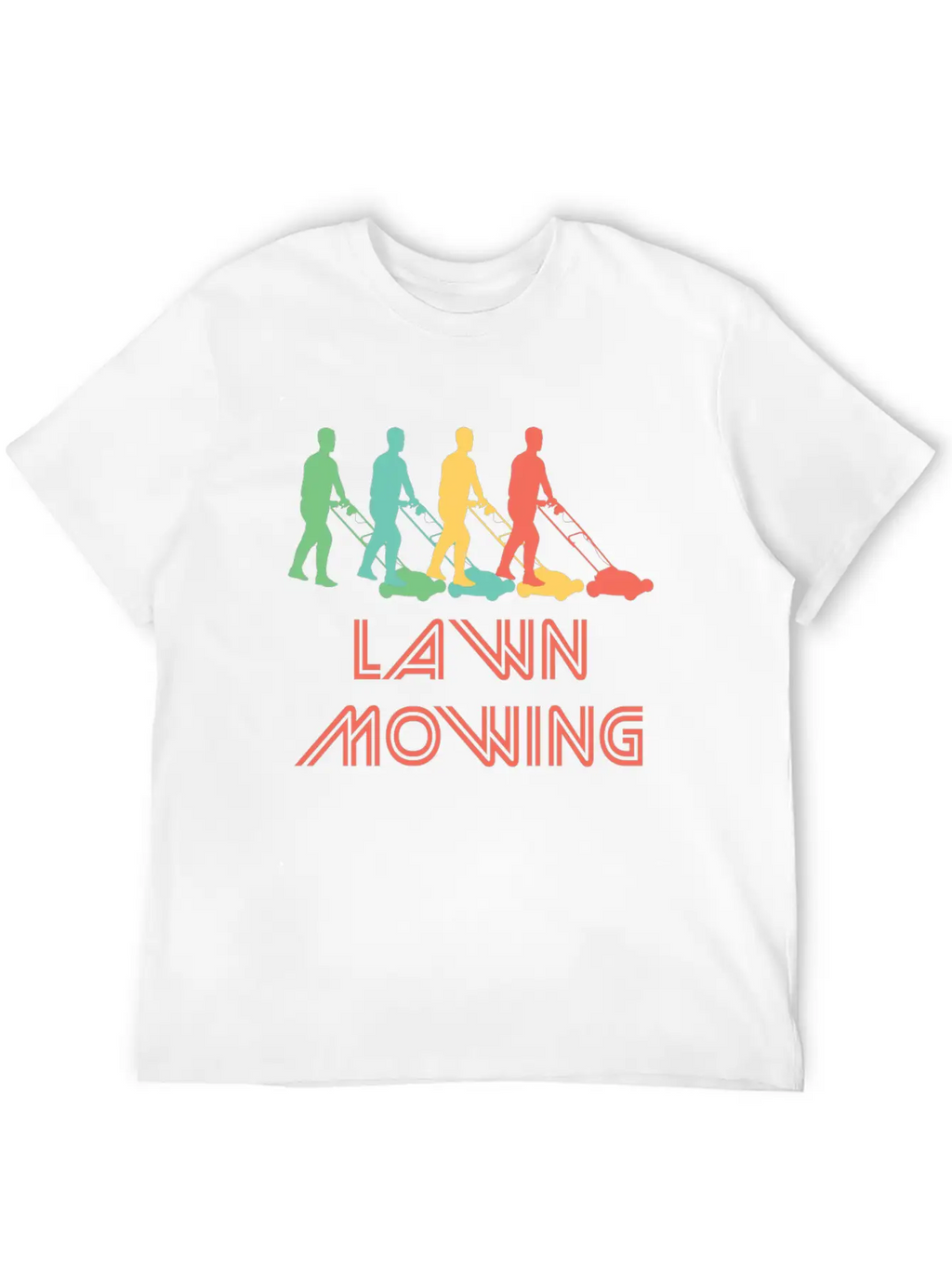 Retro Lawn Mowing Pop Art Essential Cotton Tee For Daily Outfits – Unisex Style