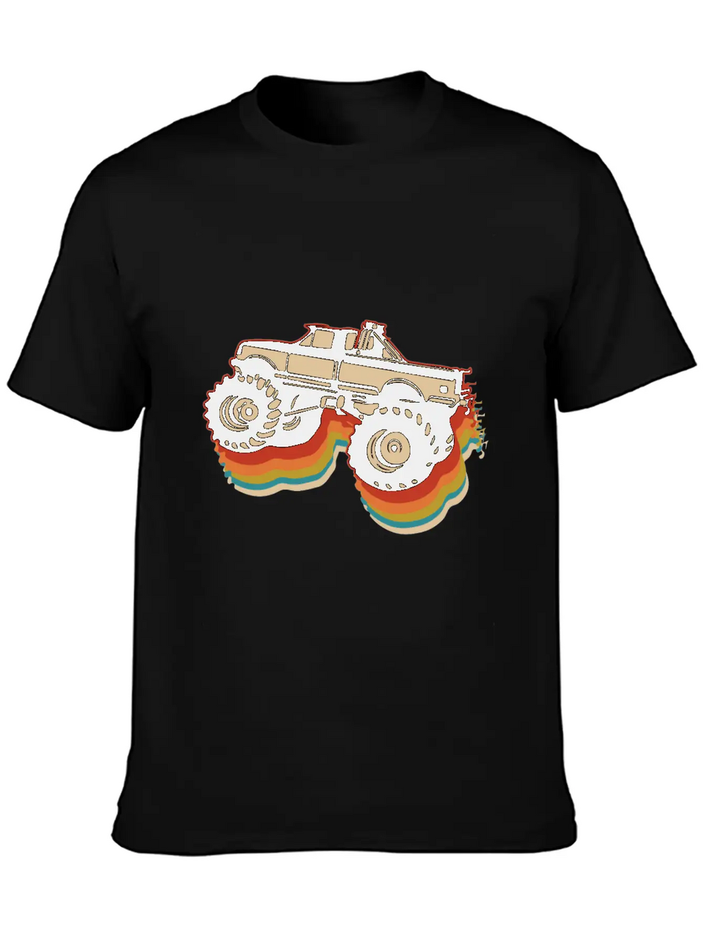 Retro Monster Trucks Gift | Vintage Big Trucks Unisex Casual T-Shirt – Clean Design For Daily Comfort
