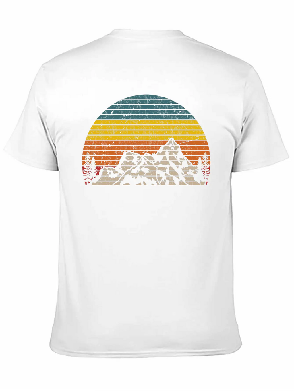 Retro Mountain Sunset Outdoor Hiking And Camping Unisex Casual T-Shirt – Clean Design For Daily Comfort
