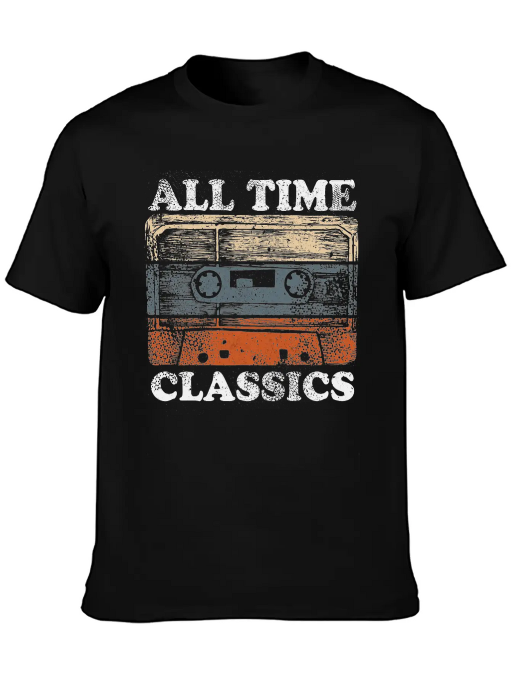Retro Musik Kassette Skizze Vintage Audio Unisex Short Sleeve Soft Cotton T-Shirt – Casual Everyday Wear