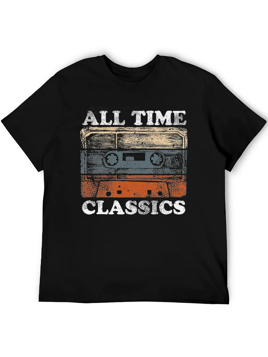 Retro Musik Kassette Skizze Vintage Audio Unisex Short Sleeve Soft Cotton T-Shirt – Casual Everyday Wear