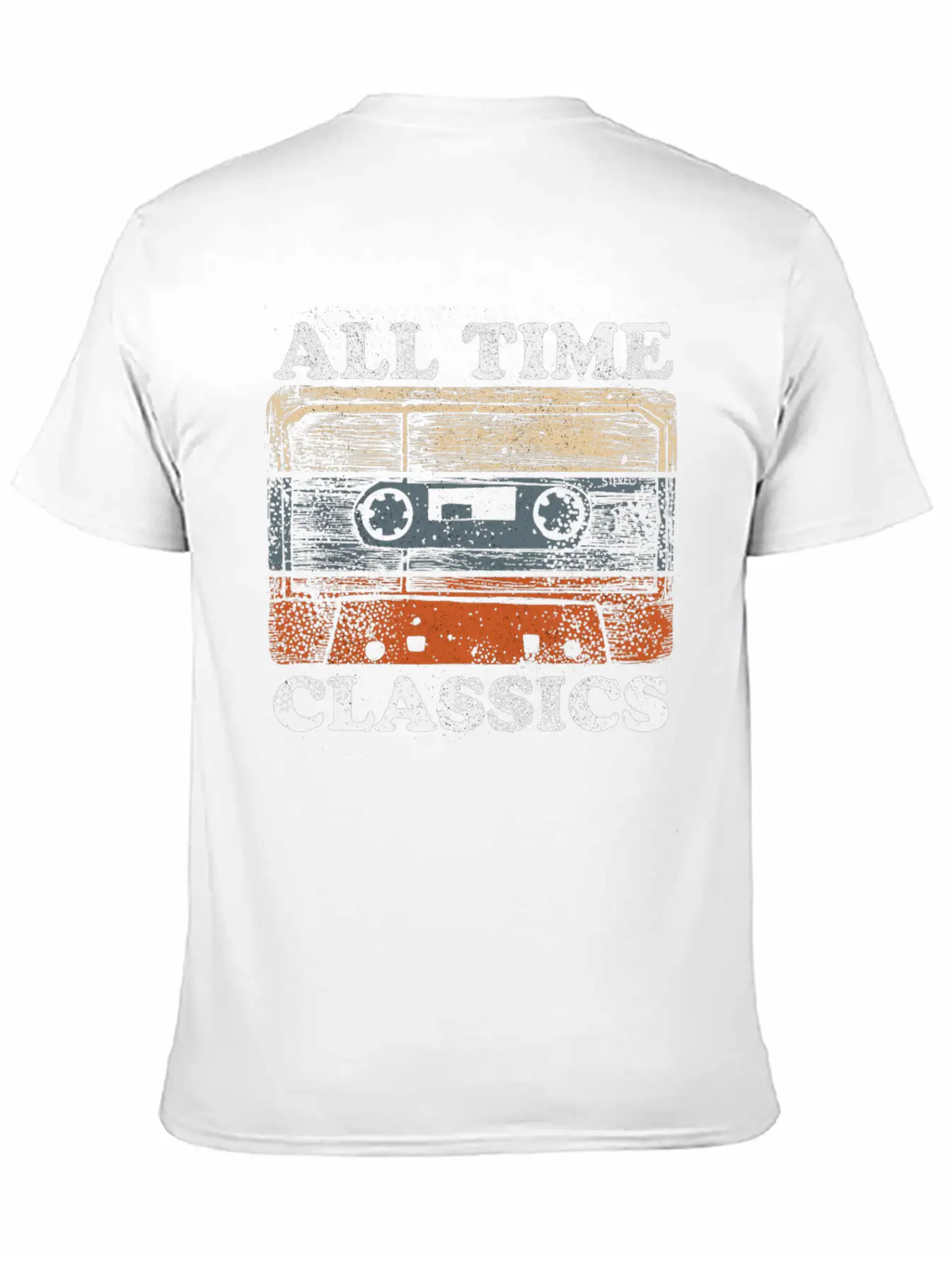 Retro Musik Kassette Skizze Vintage Audio Unisex Short Sleeve Soft Cotton T-Shirt – Casual Everyday Wear