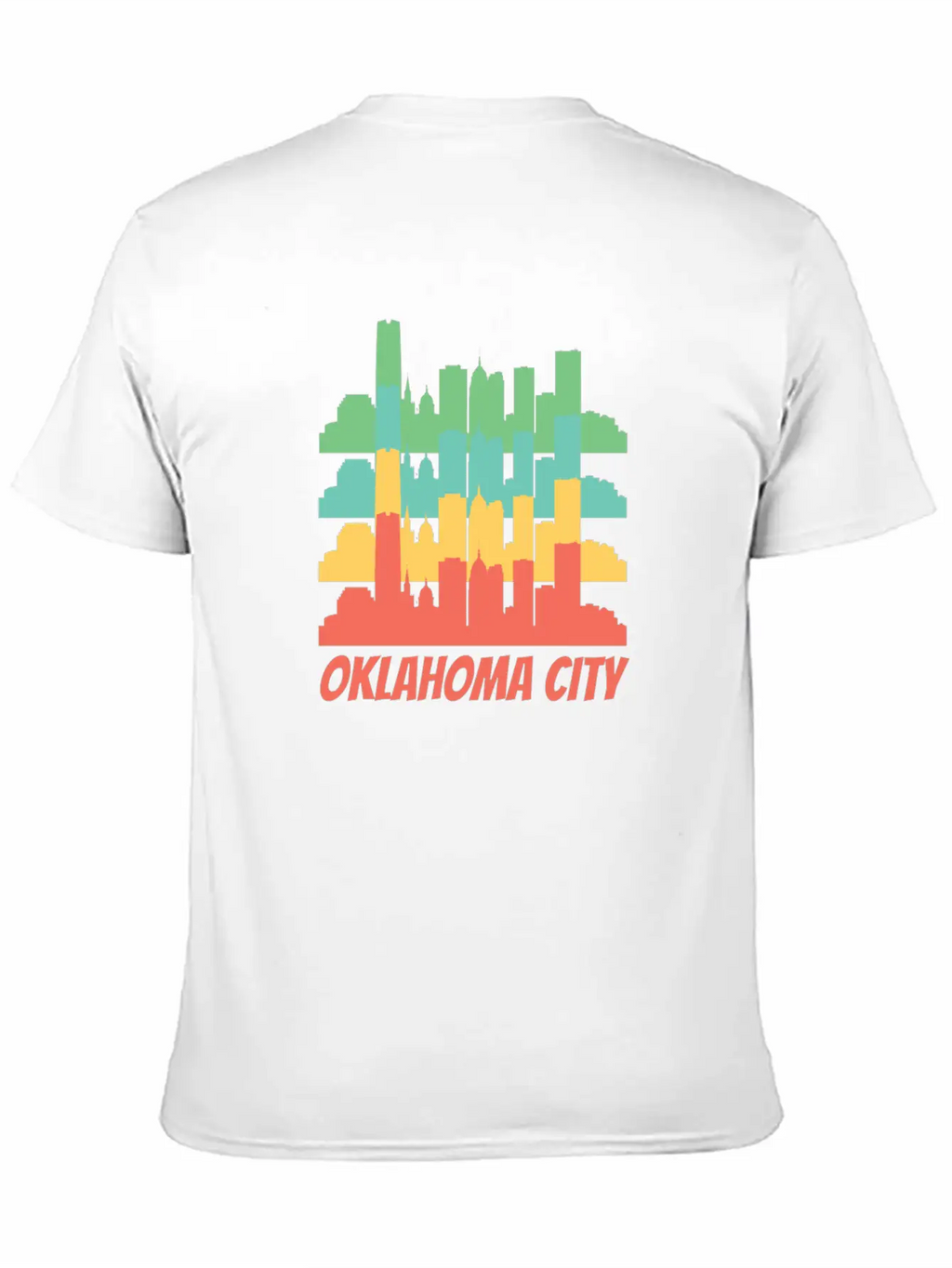 Retro Oklahoma City OK Skyline Pop Art Essential Cotton Tee For Daily Outfits – Unisex Style