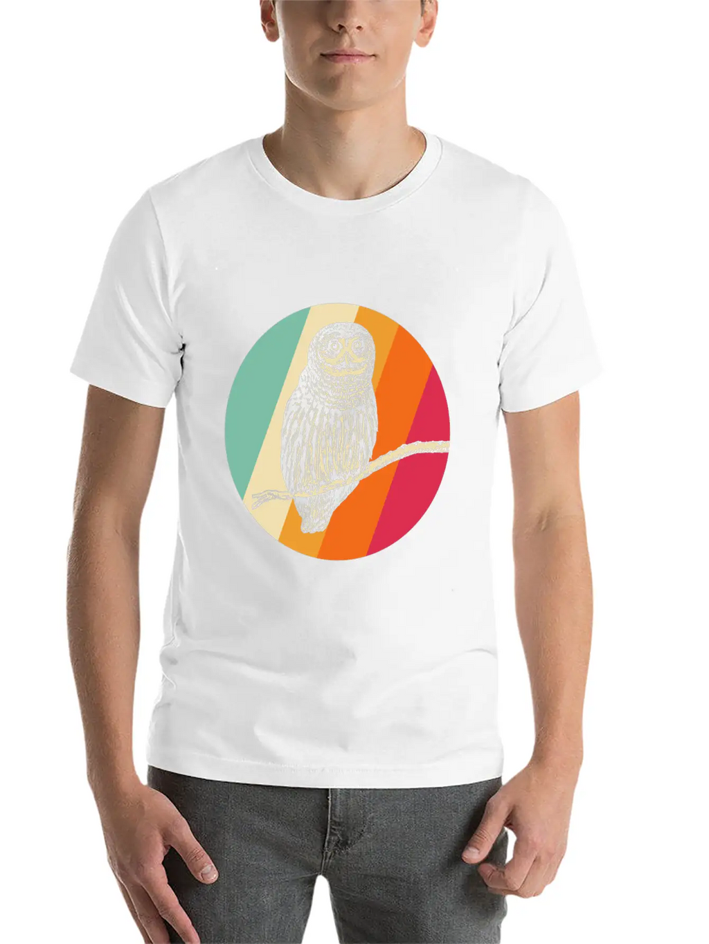 Retro Owl Essential Cotton Tee For Daily Outfits – Unisex Style