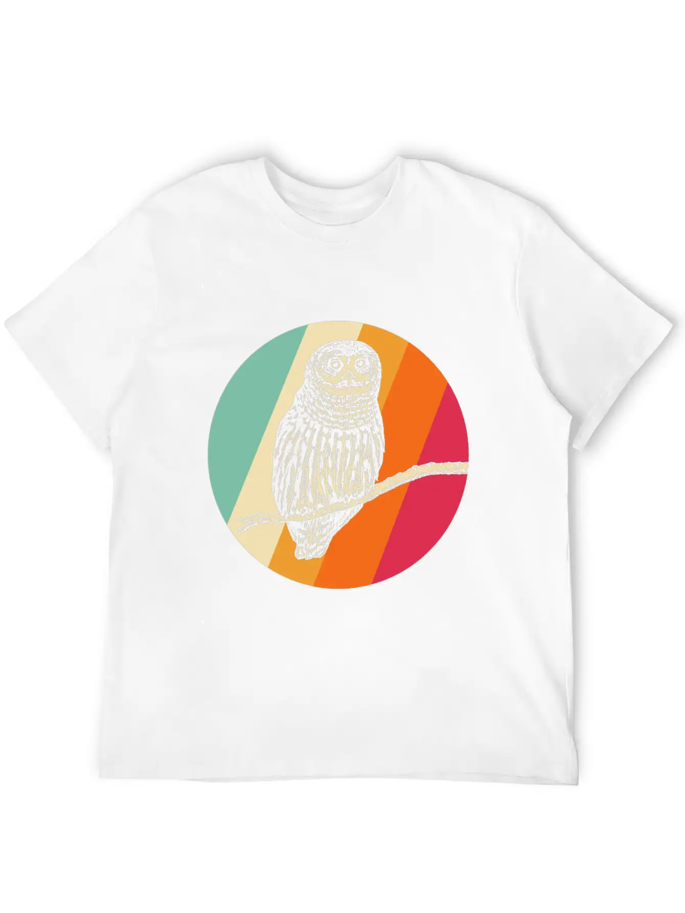 Retro Owl Essential Cotton Tee For Daily Outfits – Unisex Style