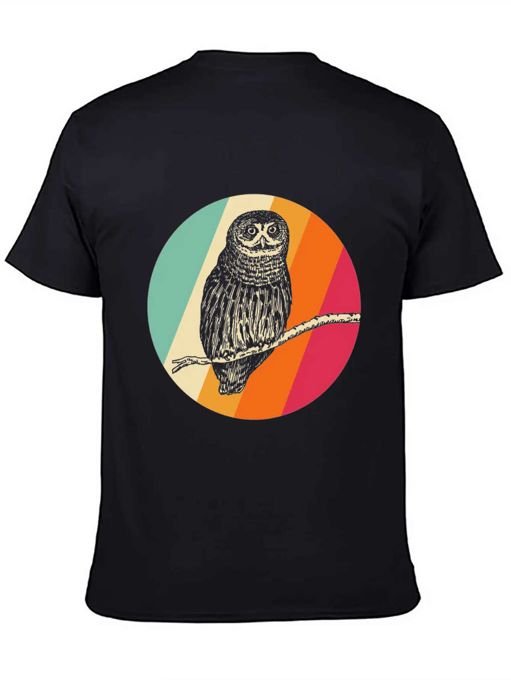 Retro Owl Essential Cotton Tee For Daily Outfits – Unisex Style