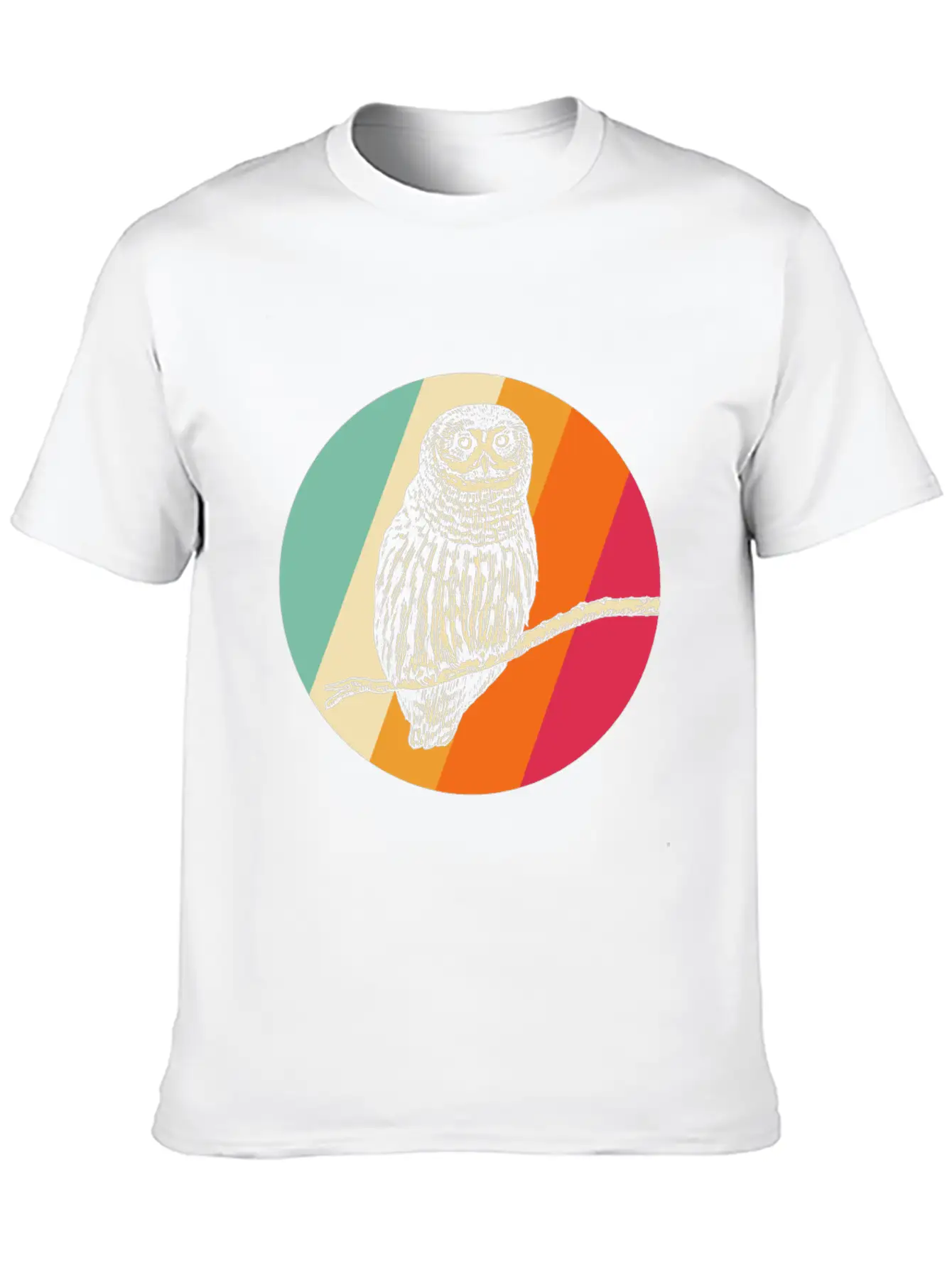 Retro Owl Essential Cotton Tee For Daily Outfits – Unisex Style