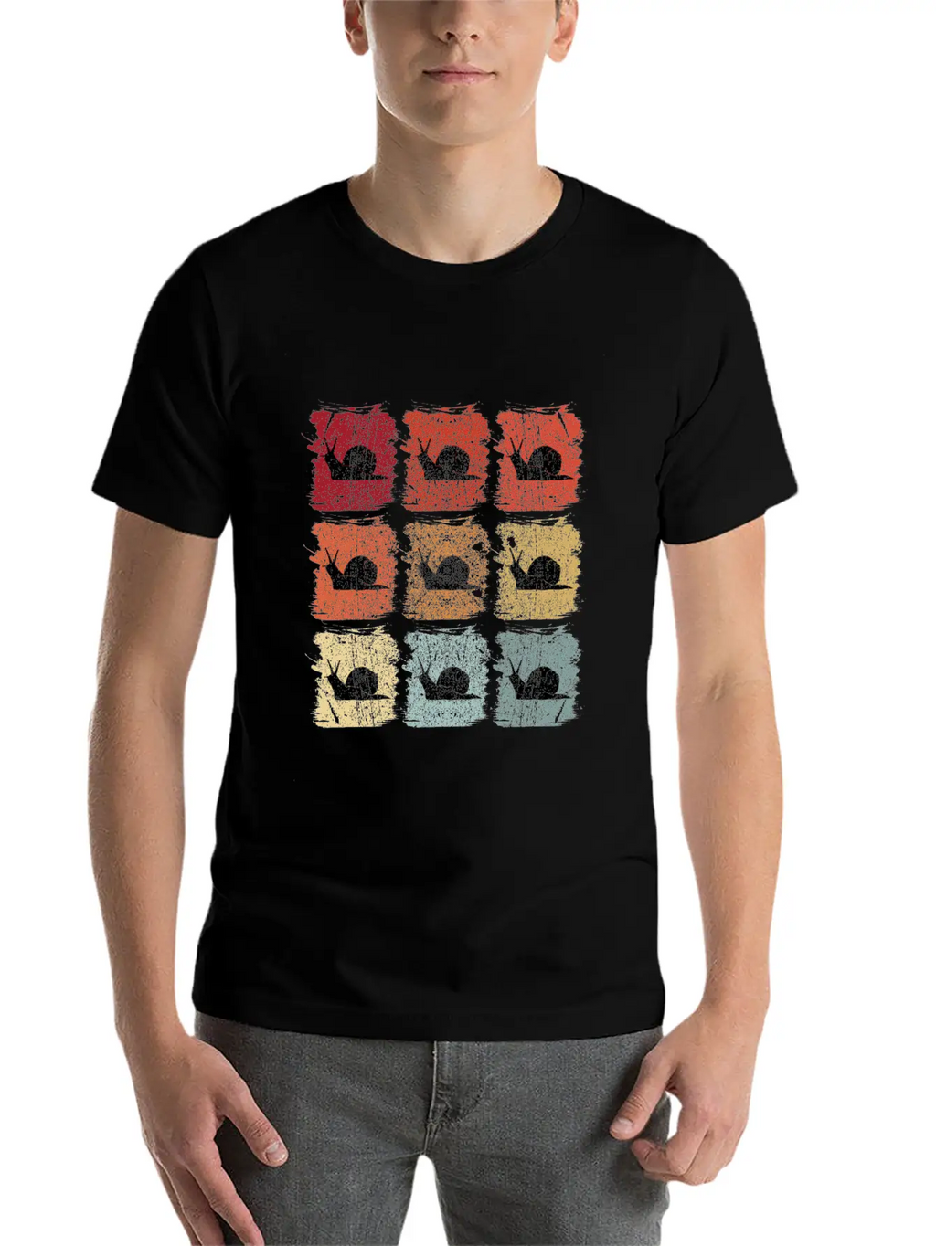Retro Pop Art Snail Unisex Casual T-Shirt – Clean Design For Daily Comfort