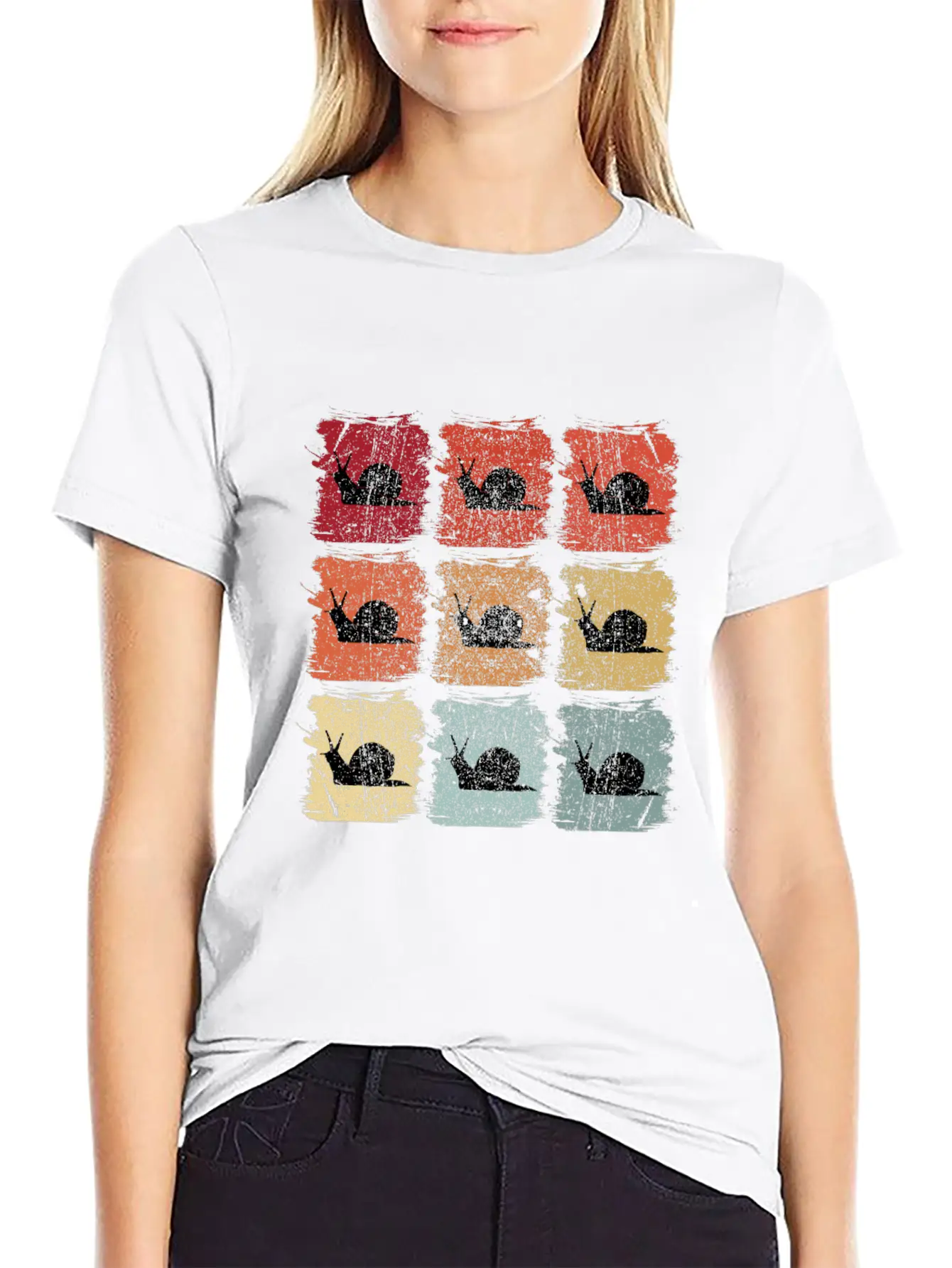 Retro Pop Art Snail Unisex Casual T-Shirt – Clean Design For Daily Comfort