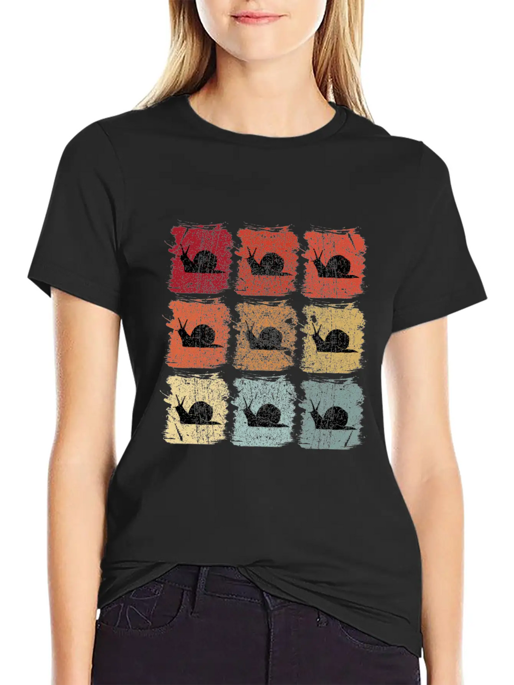 Retro Pop Art Snail Unisex Casual T-Shirt – Clean Design For Daily Comfort