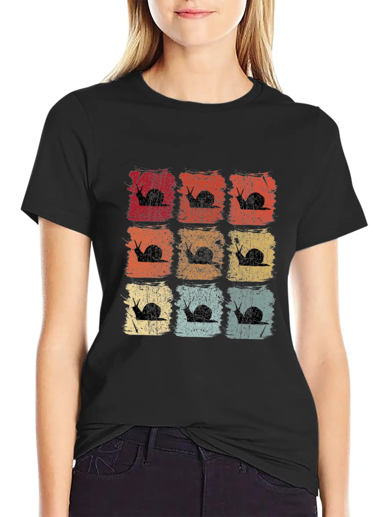 Retro Pop Art Snail Unisex Casual T-Shirt – Clean Design For Daily Comfort