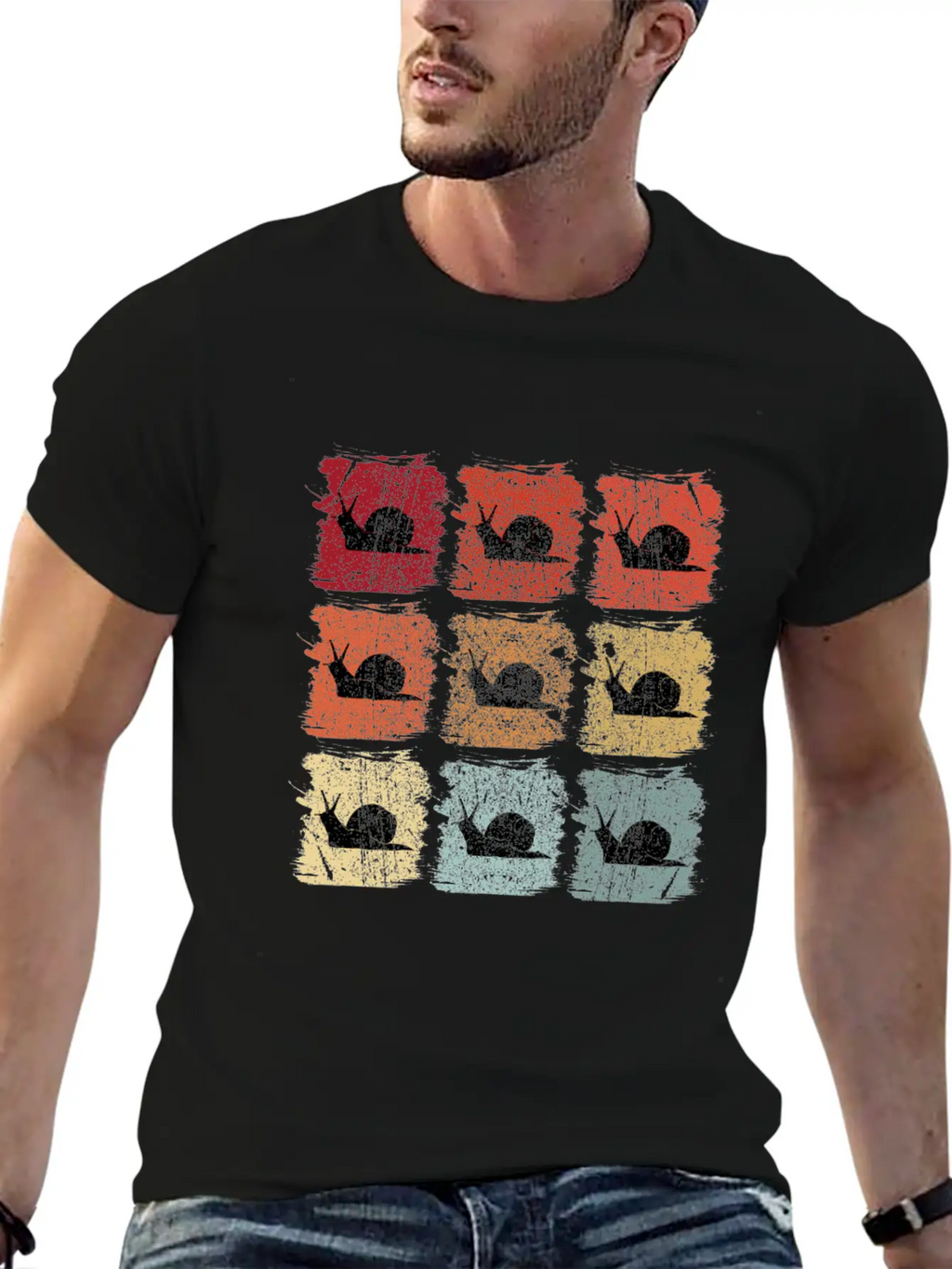 Retro Pop Art Snail Unisex Casual T-Shirt – Clean Design For Daily Comfort
