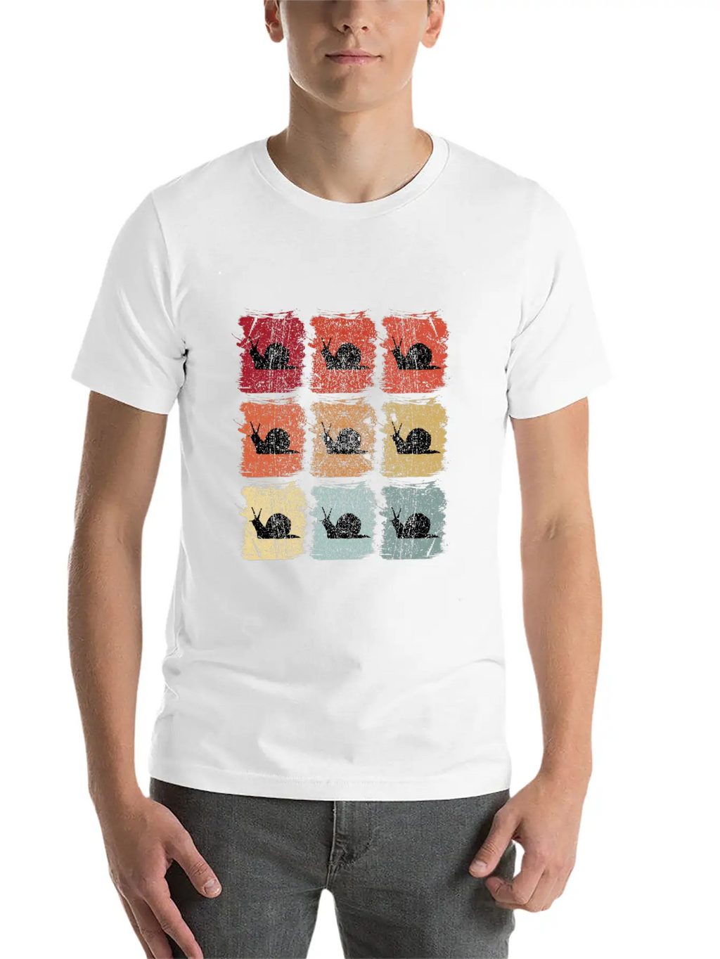 Retro Pop Art Snail Unisex Casual T-Shirt – Clean Design For Daily Comfort