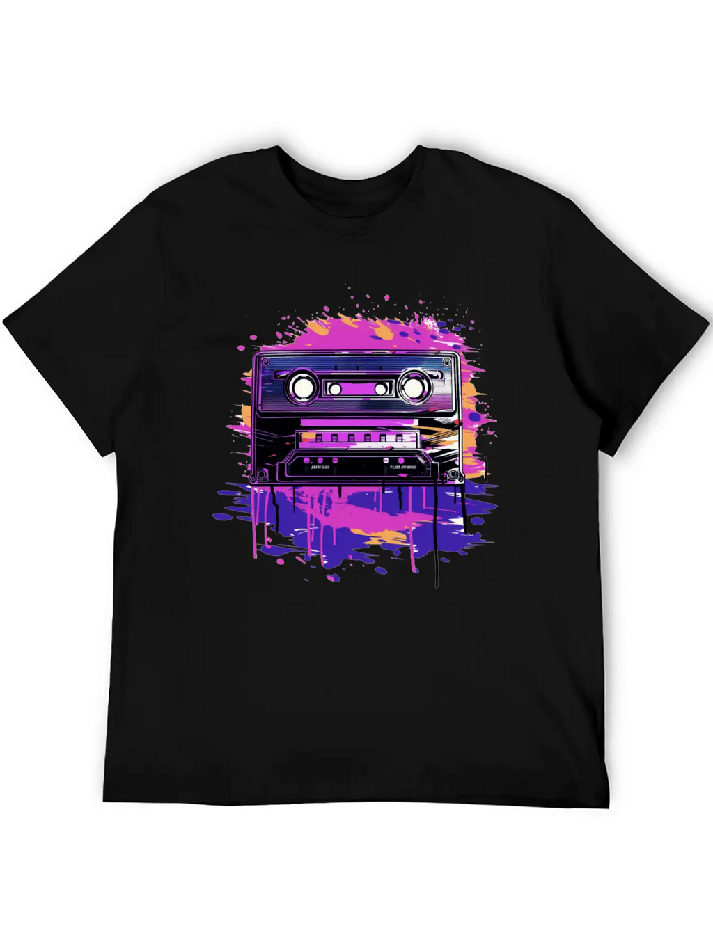 Retro Purple Groove Essential Cotton Tee For Daily Outfits – Unisex Style