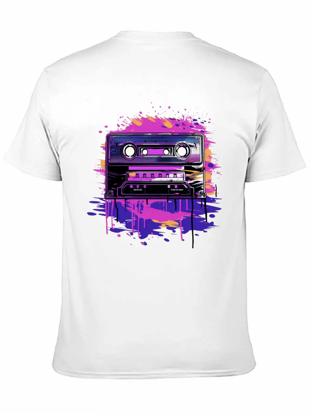 Retro Purple Groove Essential Cotton Tee For Daily Outfits – Unisex Style