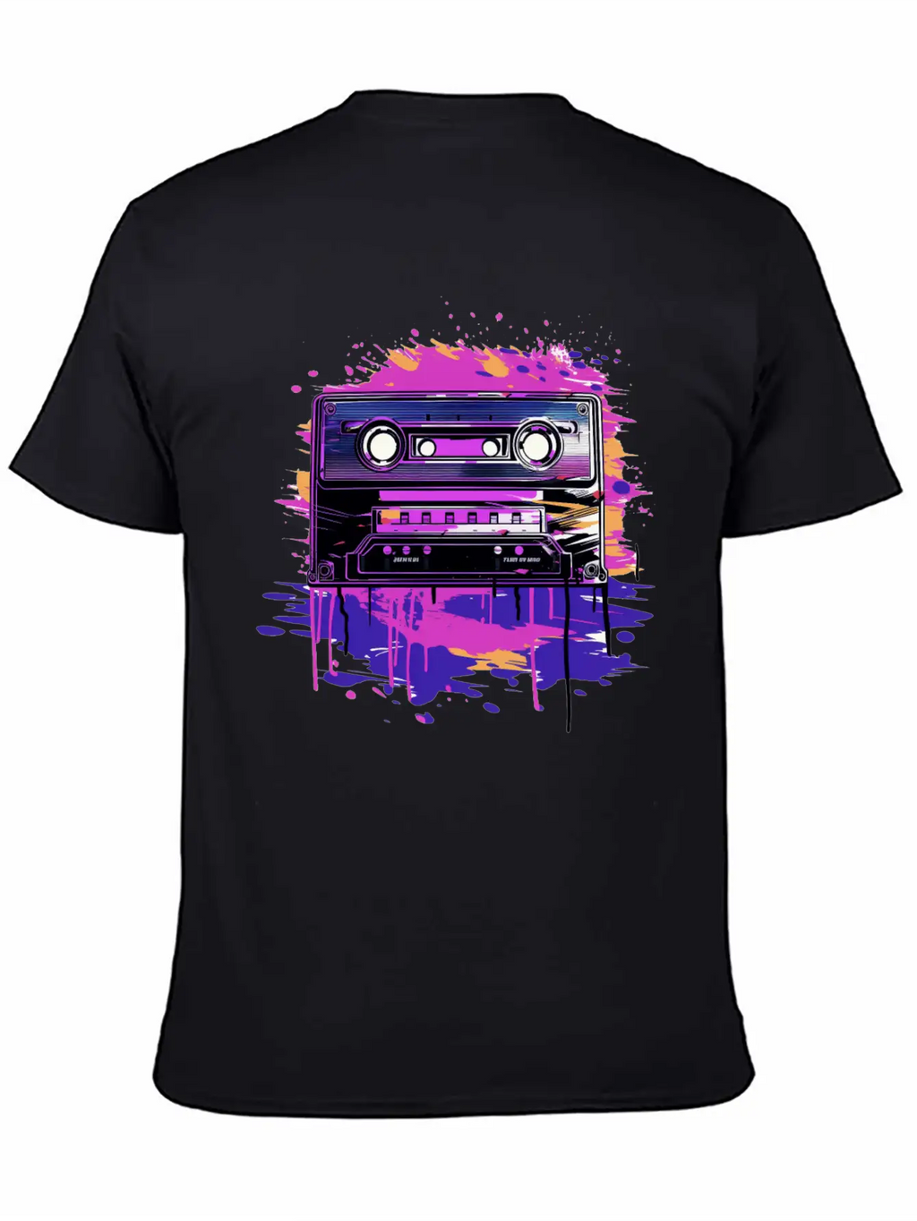 Retro Purple Groove Essential Cotton Tee For Daily Outfits – Unisex Style