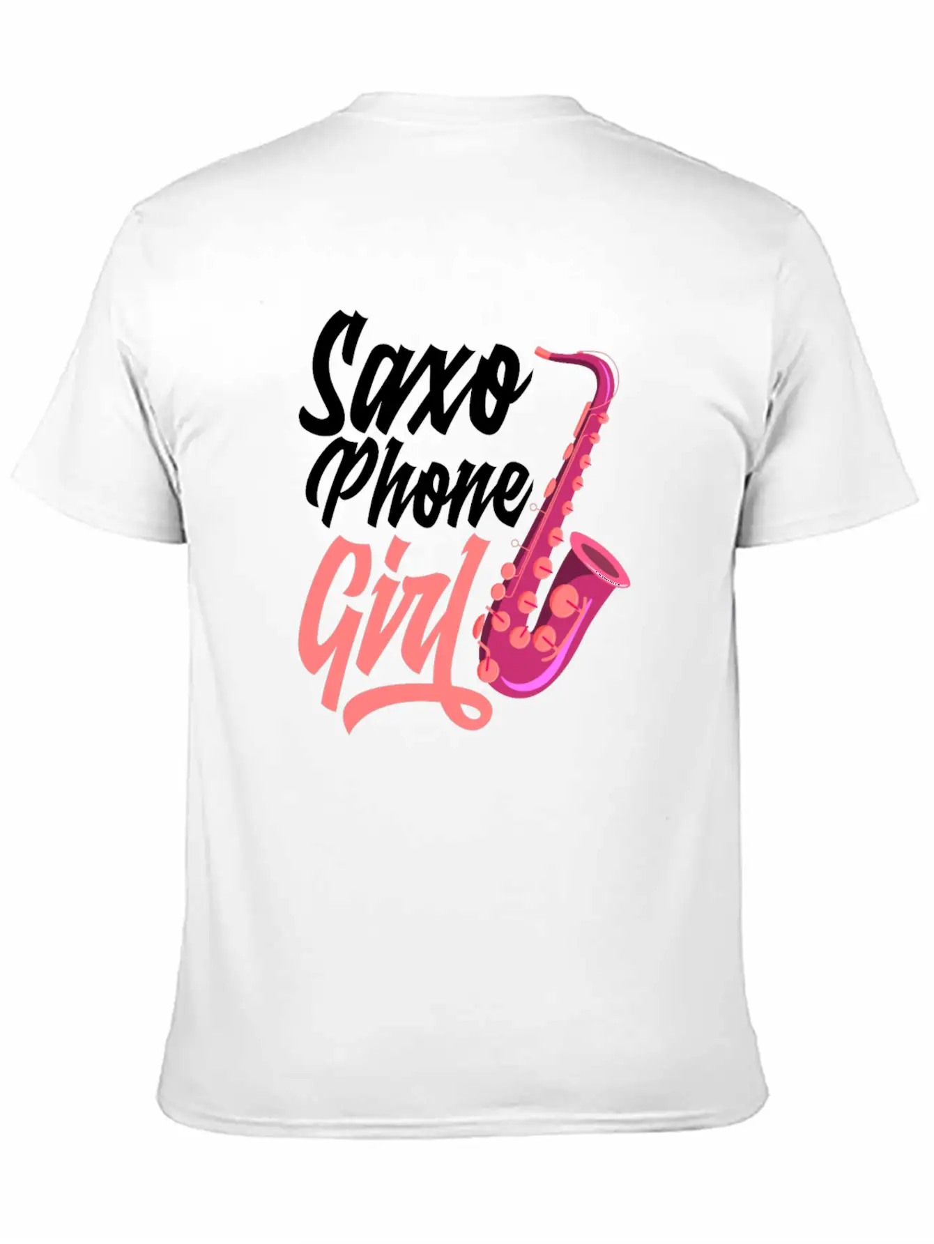 Retro Saxophone Jazz Saxophone Girl Gift Breathable Soft Cotton T-Shirt – Timeless Casual Look