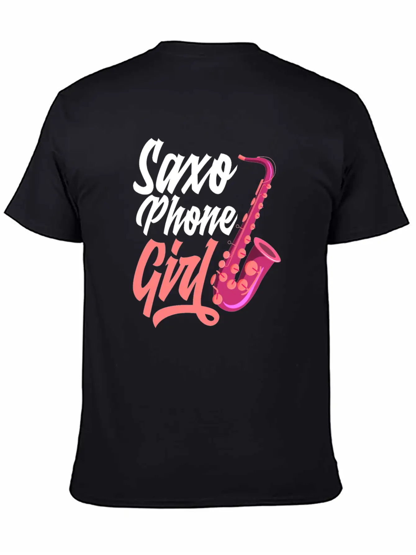 Retro Saxophone Jazz Saxophone Girl Gift Breathable Soft Cotton T-Shirt – Timeless Casual Look