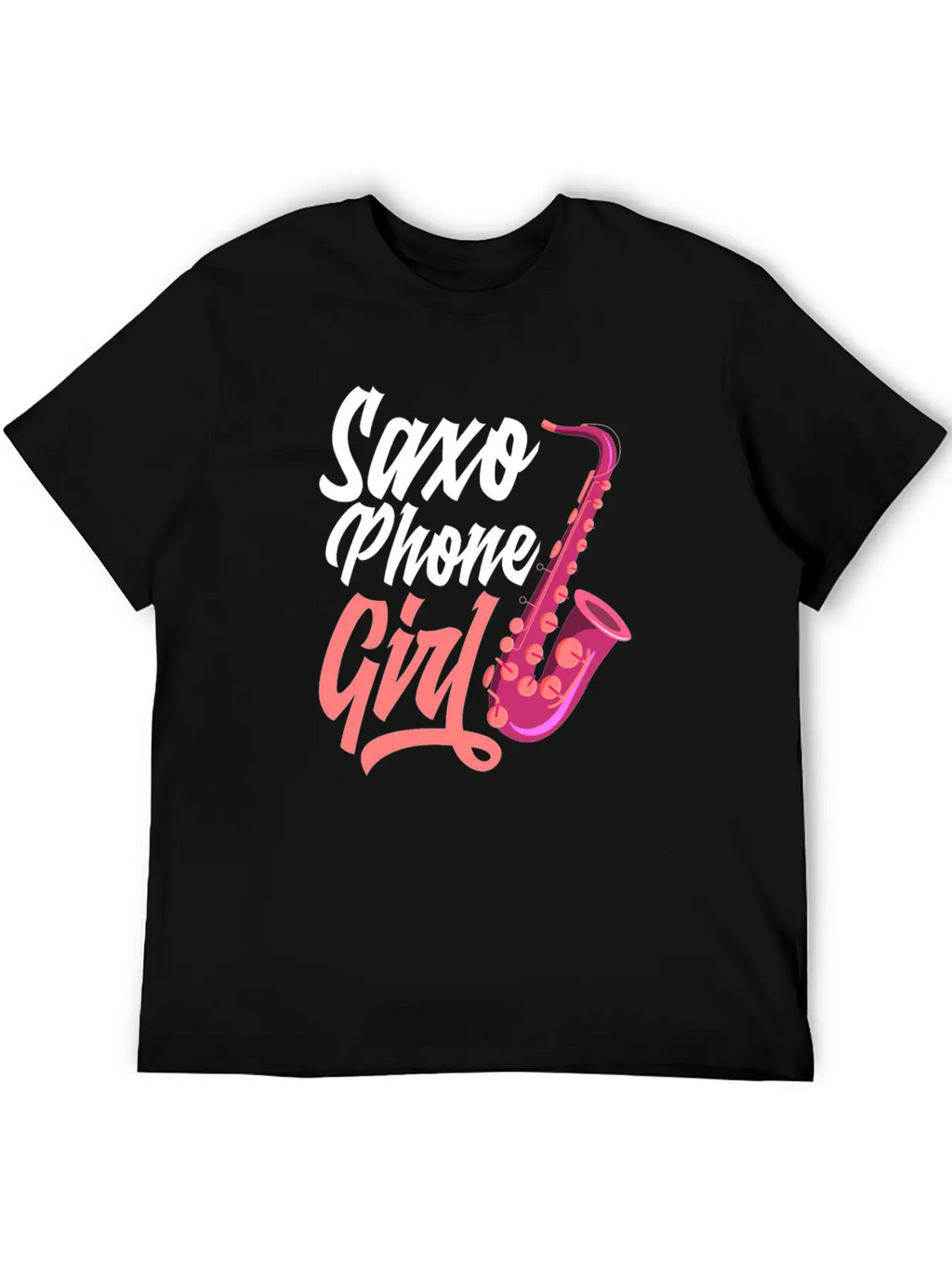 Retro Saxophone Jazz Saxophone Girl Gift Breathable Soft Cotton T-Shirt – Timeless Casual Look