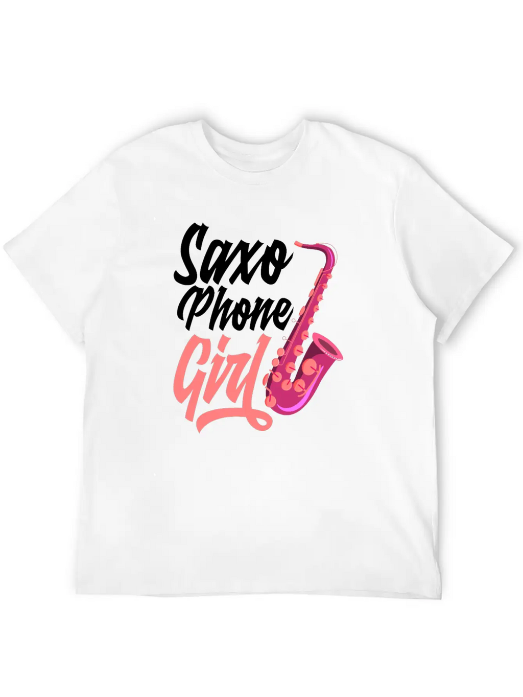 Retro Saxophone Jazz Saxophone Girl Gift Breathable Soft Cotton T-Shirt – Timeless Casual Look
