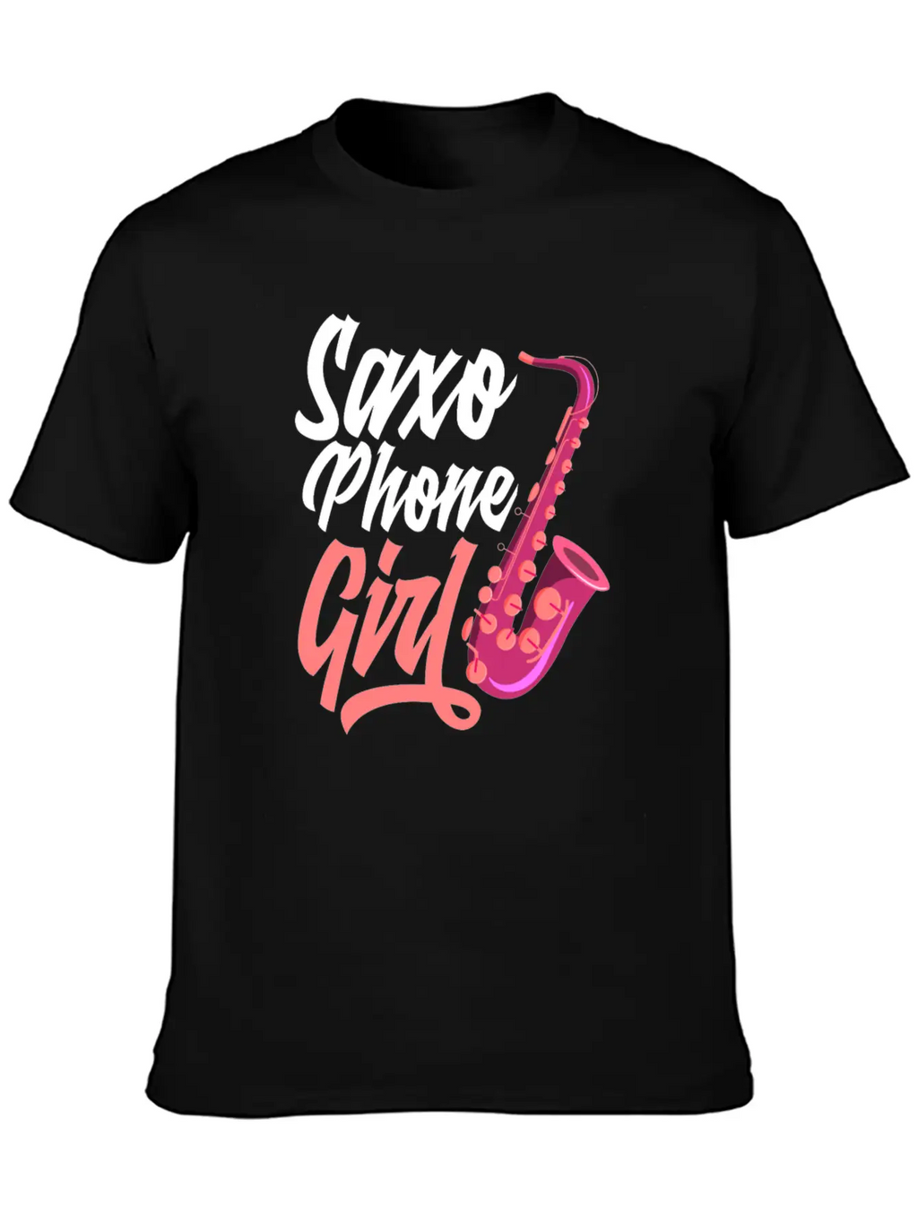 Retro Saxophone Jazz Saxophone Girl Gift Breathable Soft Cotton T-Shirt – Timeless Casual Look