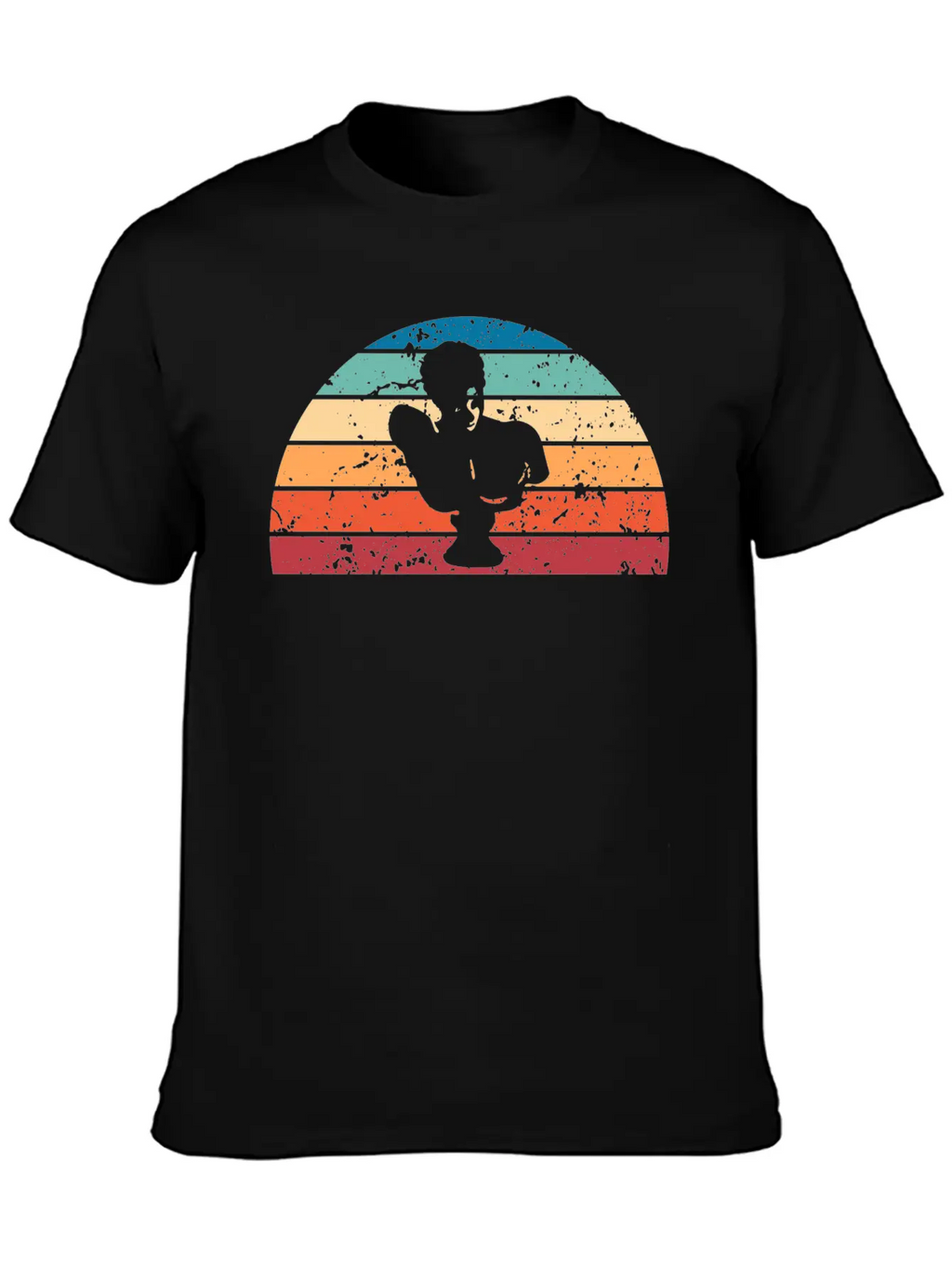 Retro Sculpturing Sunset Vintage Architecture Unisex Short Sleeve Soft Cotton T-Shirt – Casual Everyday Wear